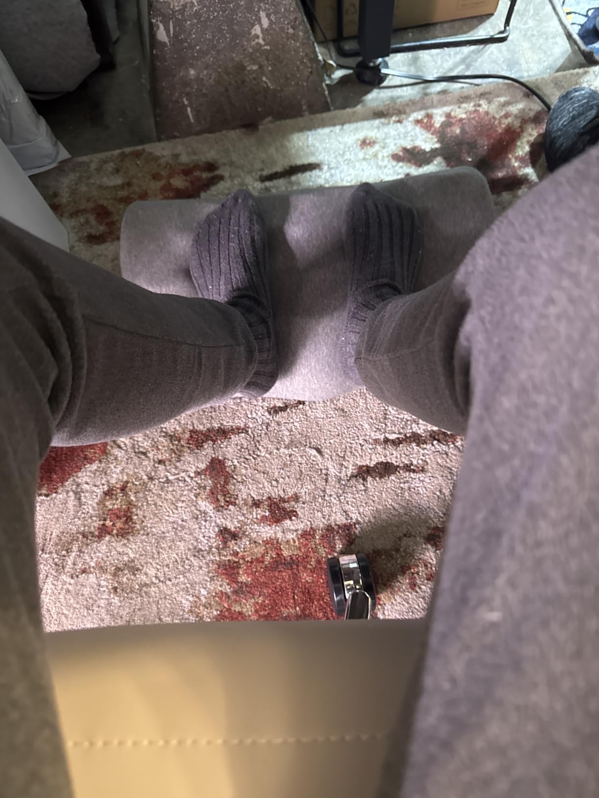 C CUSHION LAB Ergonomic Foot Rest for Under Desk - Patented Massage Ridge Design Memory Foam Foot Stool Pillow for Work, Home, Gaming, Computer, Office Chair - Footrest for Back & Hip Pain Relief customer photo 1