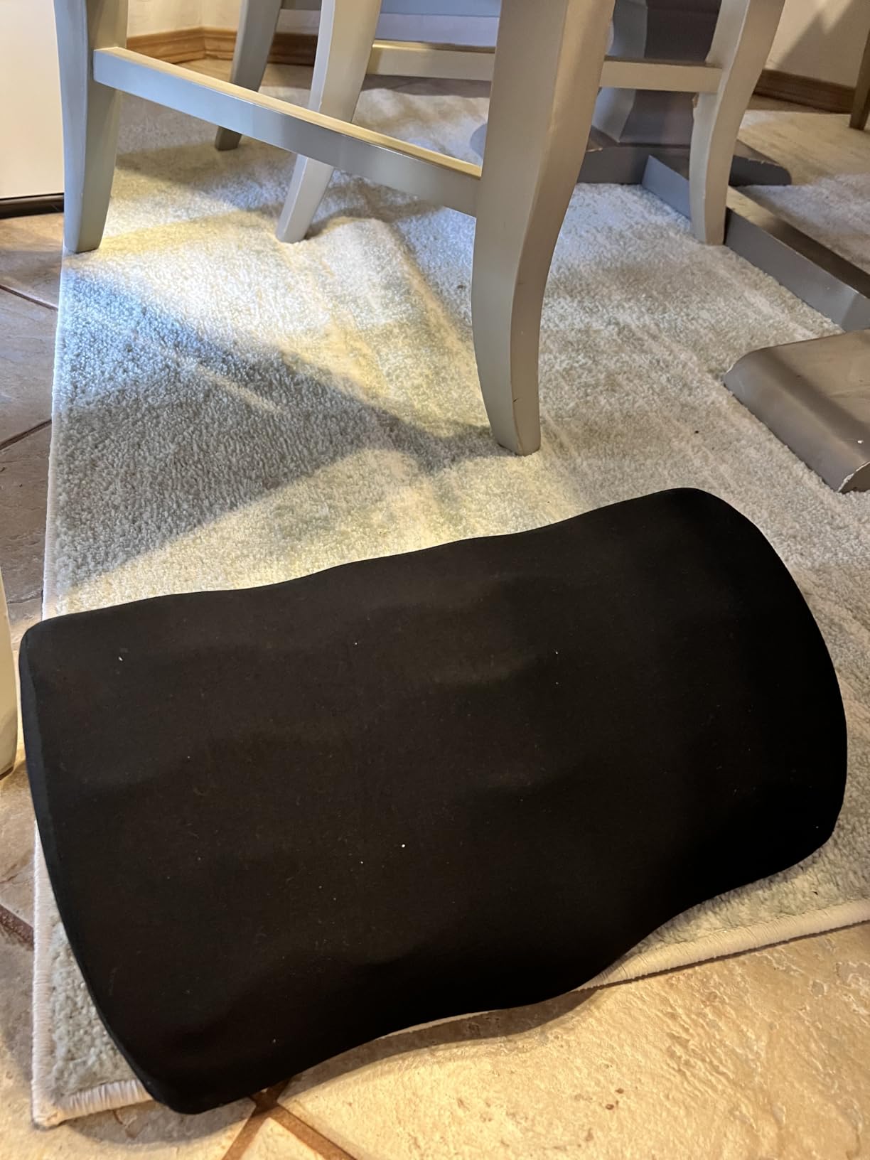 C CUSHION LAB Ergonomic Foot Rest for Under Desk - Patented Massage Ridge Design Memory Foam Foot Stool Pillow for Work, Home, Gaming, Computer, Office Chair - Footrest for Back & Hip Pain Relief customer photo 2