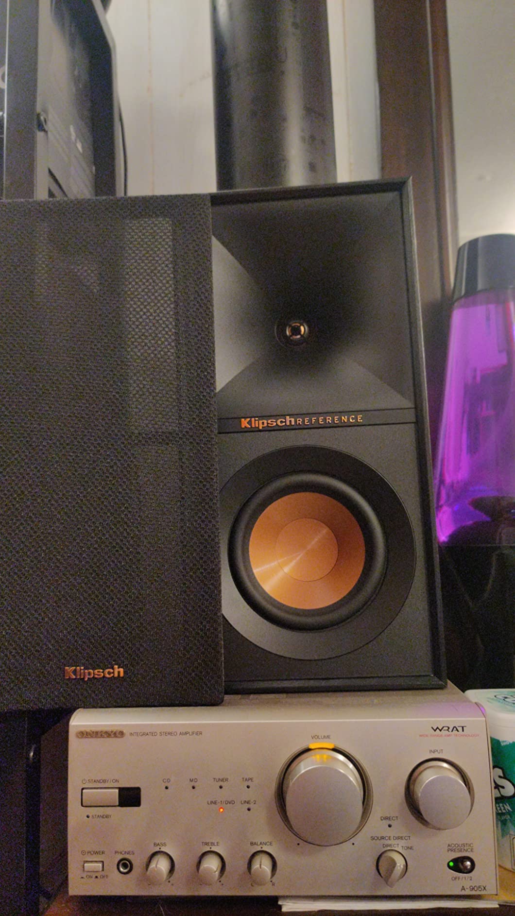 Klipsch Reference Next-Generation R-40M Horn-Loaded Bookshelf Speakers with 4