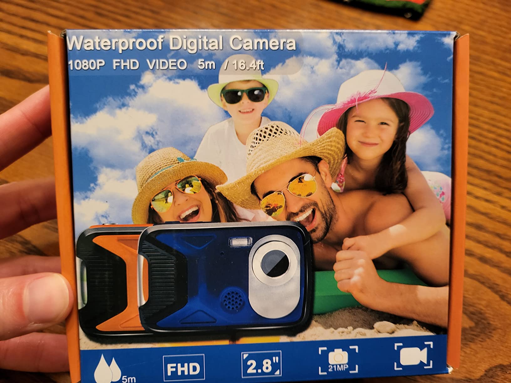 16FT Underwater Camera 30MP Waterproof Digital Camera with 32G Card and Rechargeable Battery, 18X Point and Shoot Camera for Boys Girls Children Teens Snorkeling Swimming Vacation(Blue) customer photo 1