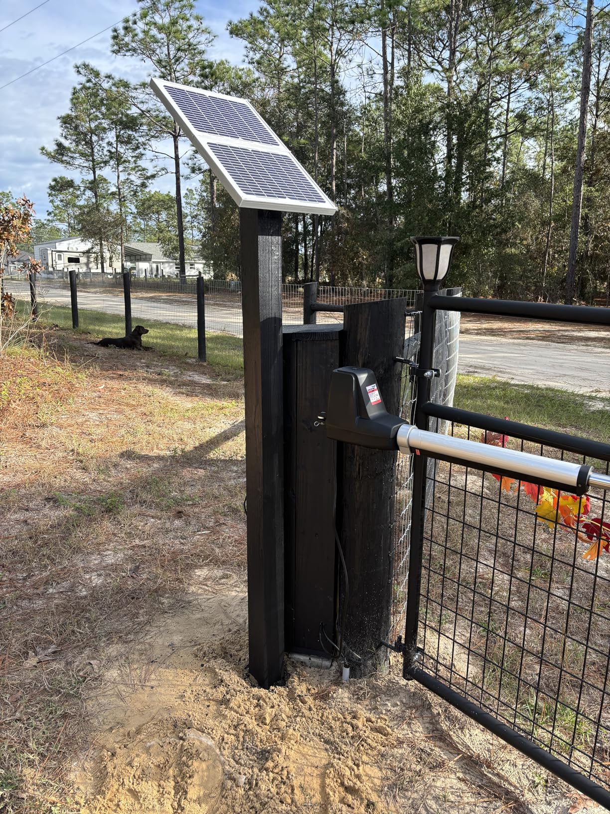 TOPENS AT6132S Solar Dual Swing Gate Opener Medium Duty Automatic Gate Motor for Double Swing Gates Up to 18ft per Arm, Electric Driveway Gate Operator AC Powered with Solar Panel Remote Control Kit customer photo 2