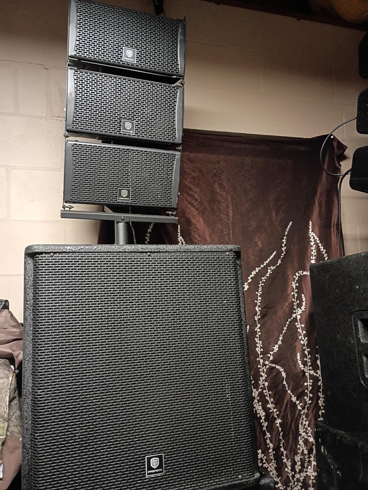 PRORECK Club 8000 18-inch 8000W P.M.P.O Stereo DJ/Powered PA Speaker System Combo Set 6 Line Array Speakers and Two 18 inch Subwoofers with Bluetooth/USB Drive Read/SD Card/Remote Control customer photo 2
