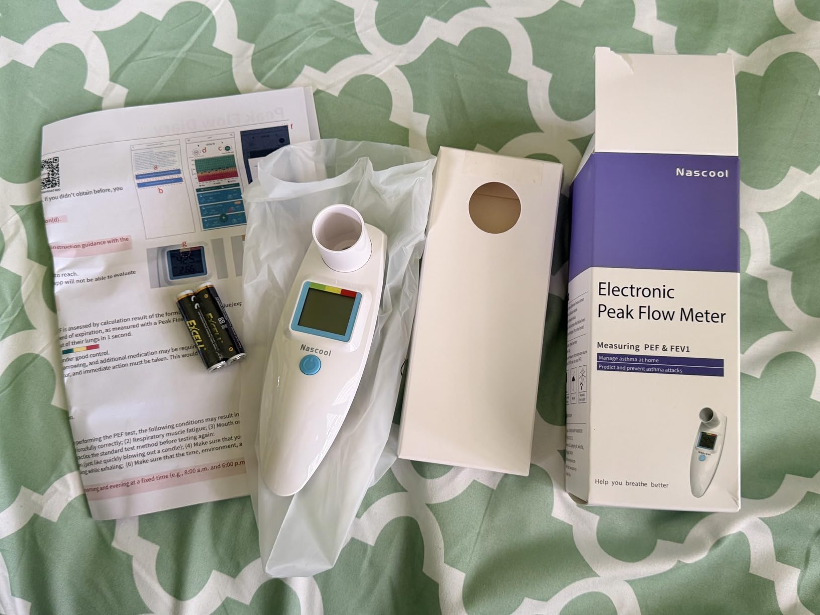 Digital Peak Flow Meter,Home Medical with Tracking Software Manually Recording-Accurate & Reliable Spirometer for Asthma Adult Kids customer photo 1