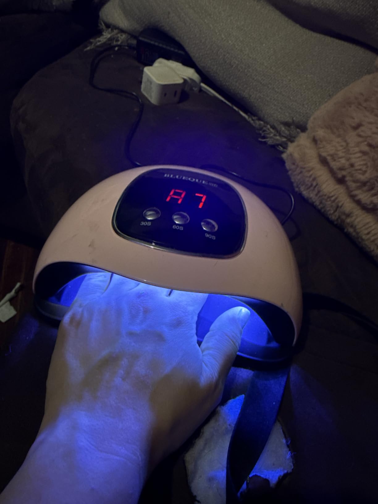 BIGBEAR UV Light for Nails, 48W UV LED Nail Lamp for Gel Polish, Fast Nail Dryer with Automatic Sensor, 3 Timer Setting, Small and Portable customer photo 1