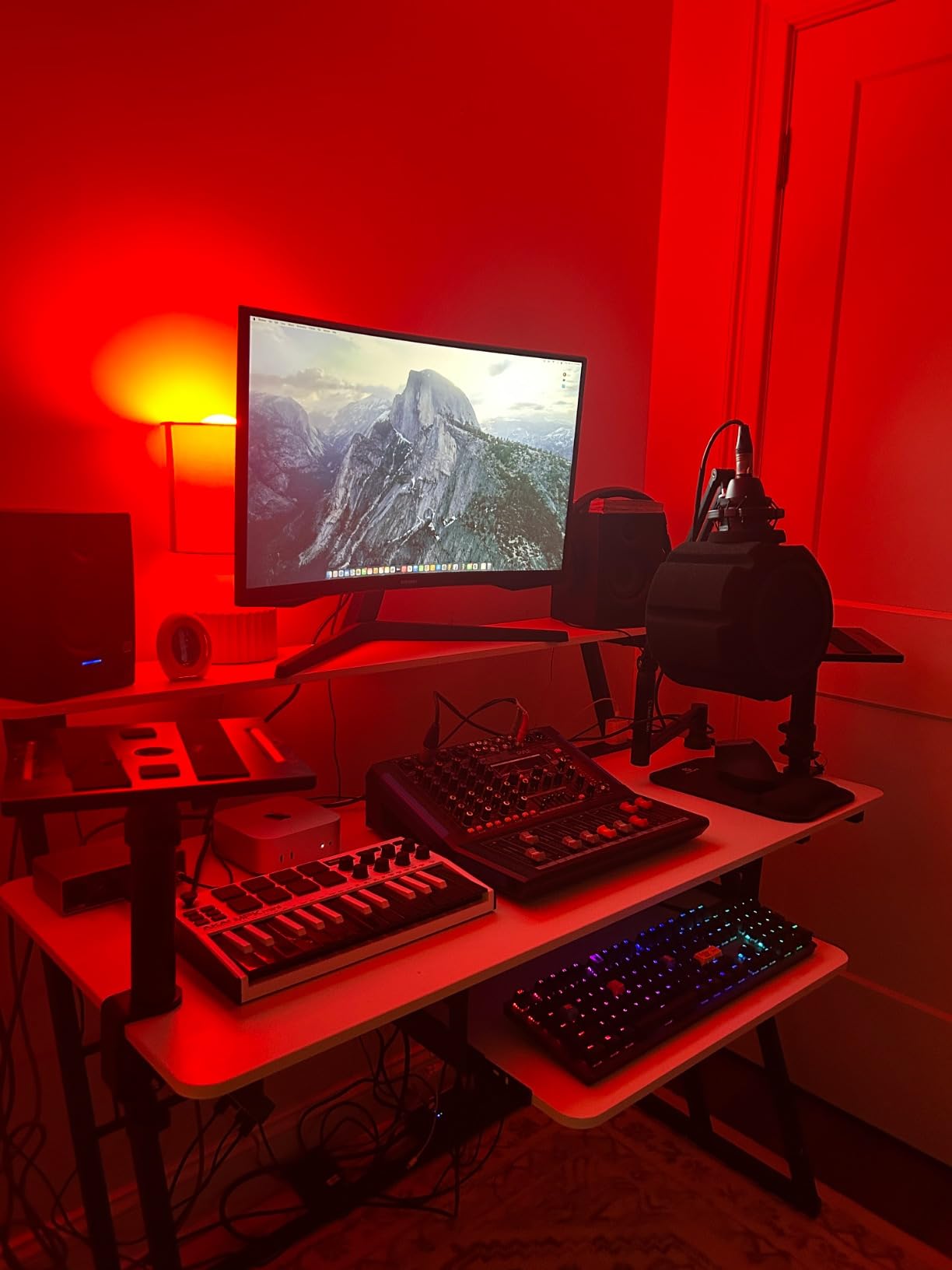 Armocity Music Studio Desk Production Workstation - Recording Studio Desk with Power Outlet customer photo 1