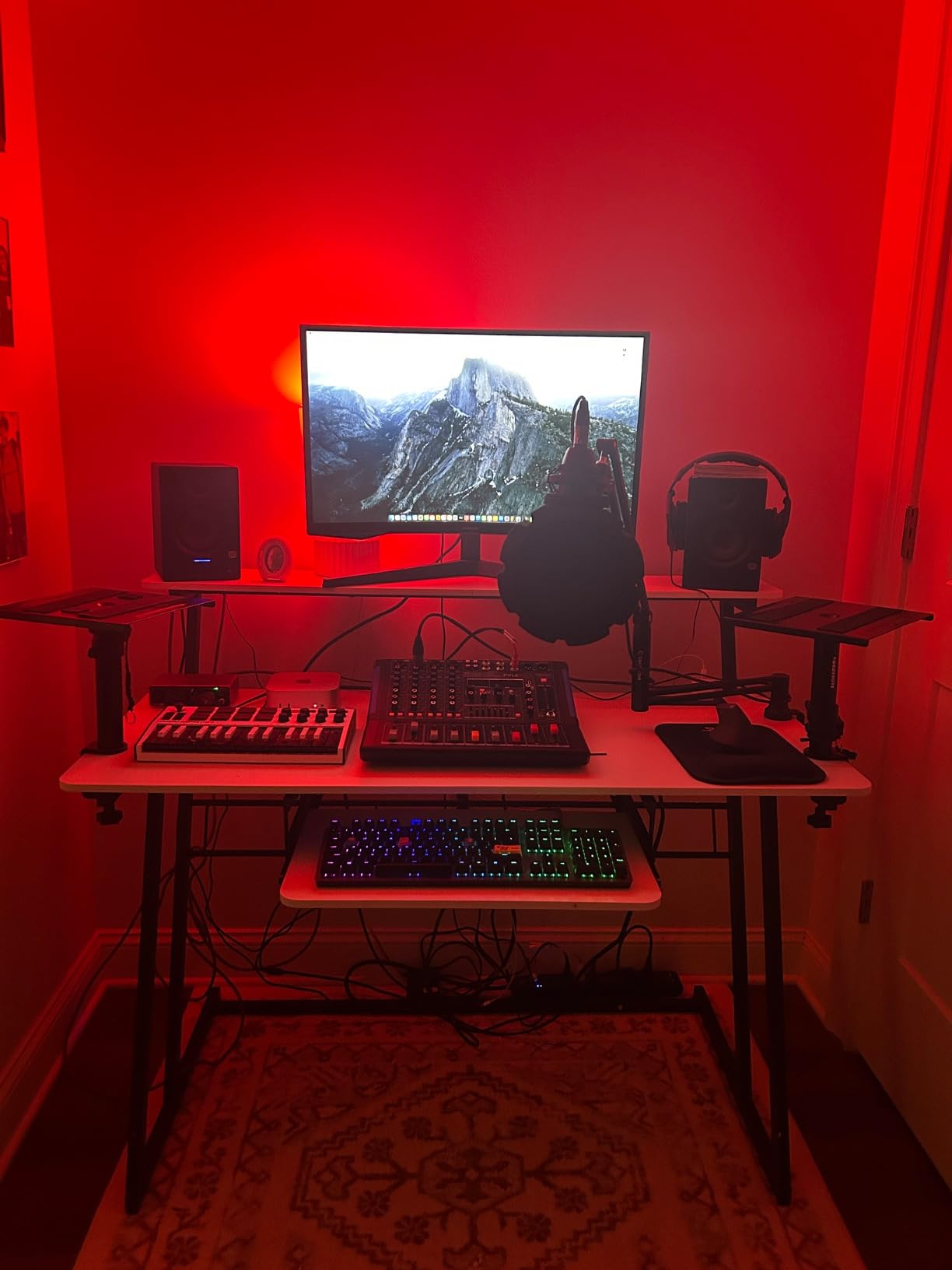 Armocity Music Studio Desk Production Workstation - Recording Studio Desk with Power Outlet customer photo 2