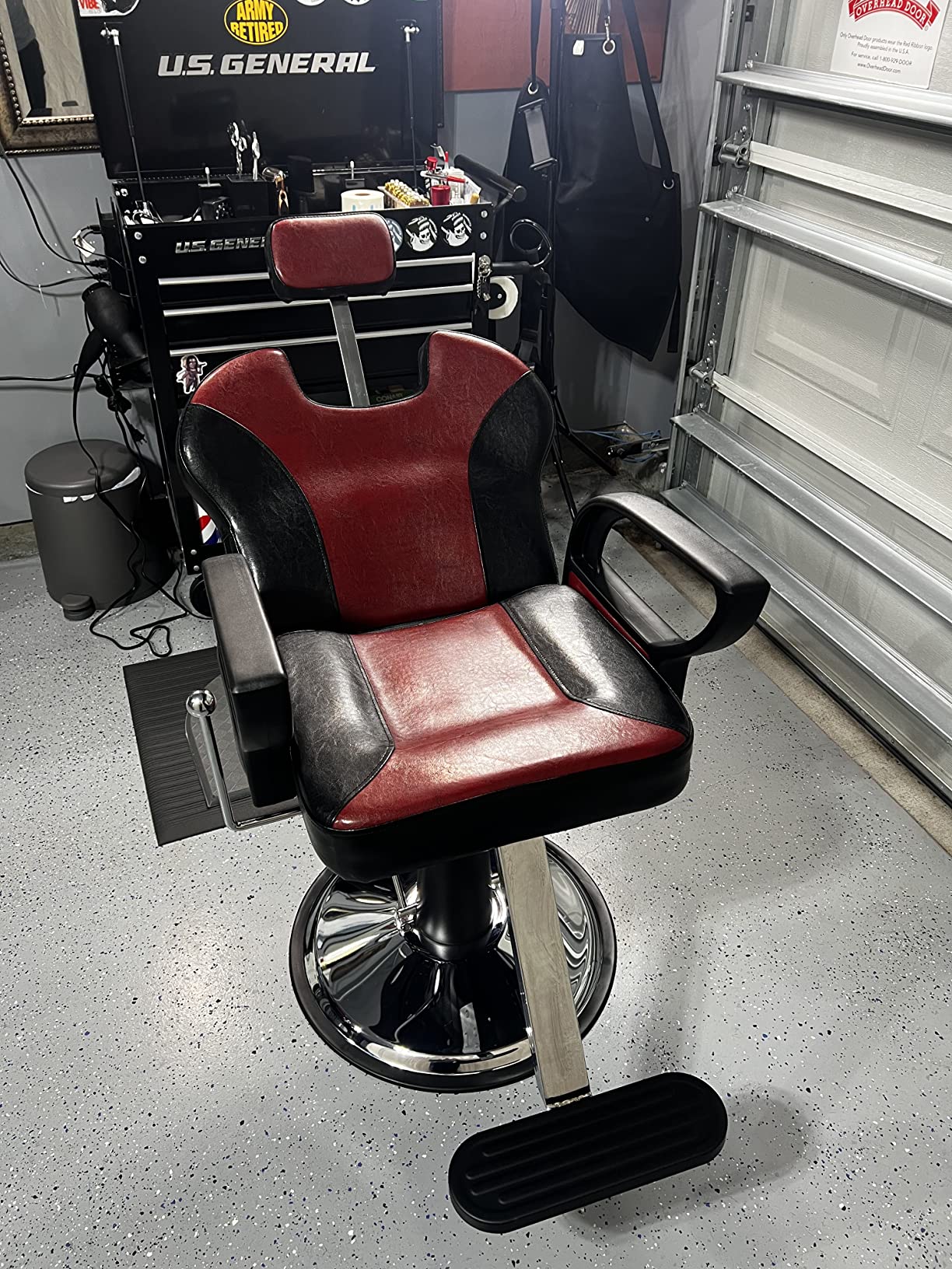 Artist hand Barbers Chairs, Heavy Duty Hydraulic Reclining Salon Chair Spa Furniture Reclining Extra Wider Seat Beauty Hair Salon Equipment(Black) customer photo 1