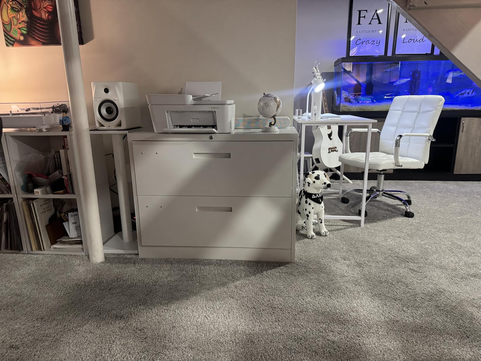 Letaya Metal Lateral File Cabinets with Lock,2 Drawer Steel Wide Filing Organization Storage Cabinets,Home Office Furniture for Hanging Files Letter/Legal/F4/A4 Size (Black-2 Drawer) customer photo 1