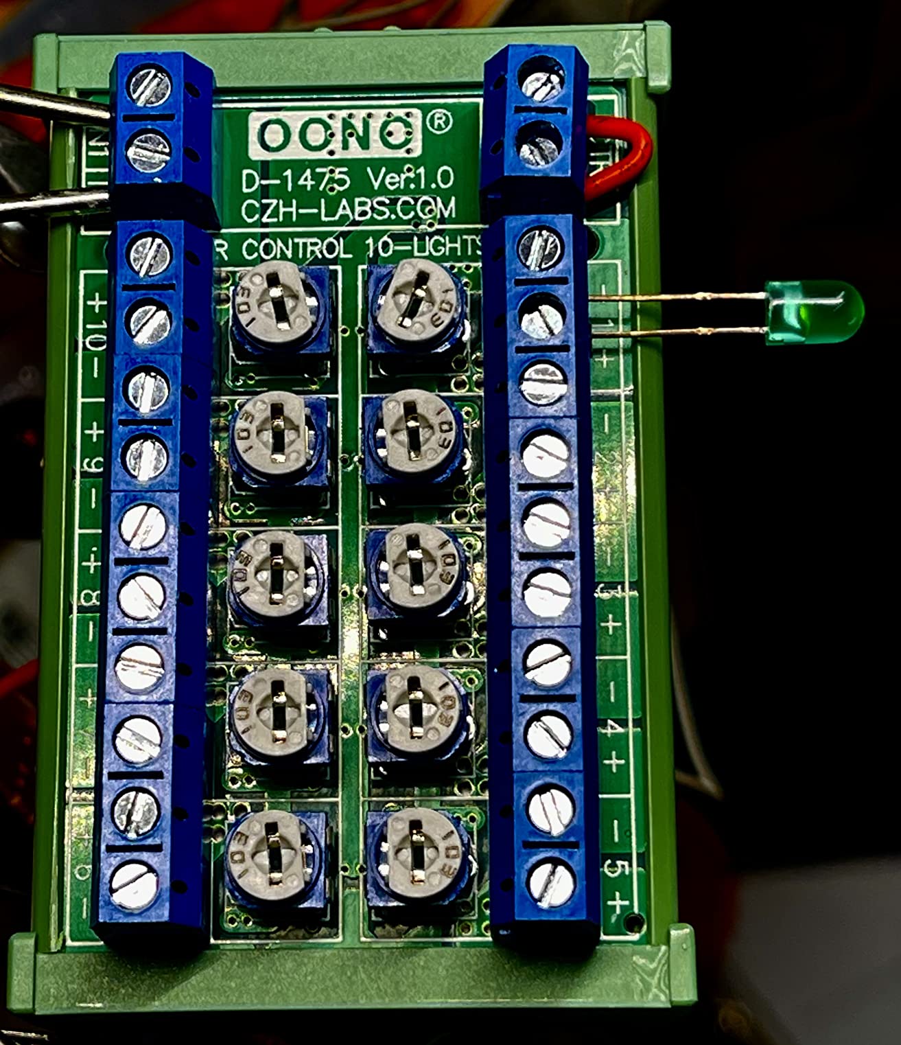 Dimmer Control 10-Lights LED Hub Distribution Module, AC/DC 5 to 24V Input, for HO/N/O Train Model customer photo 2