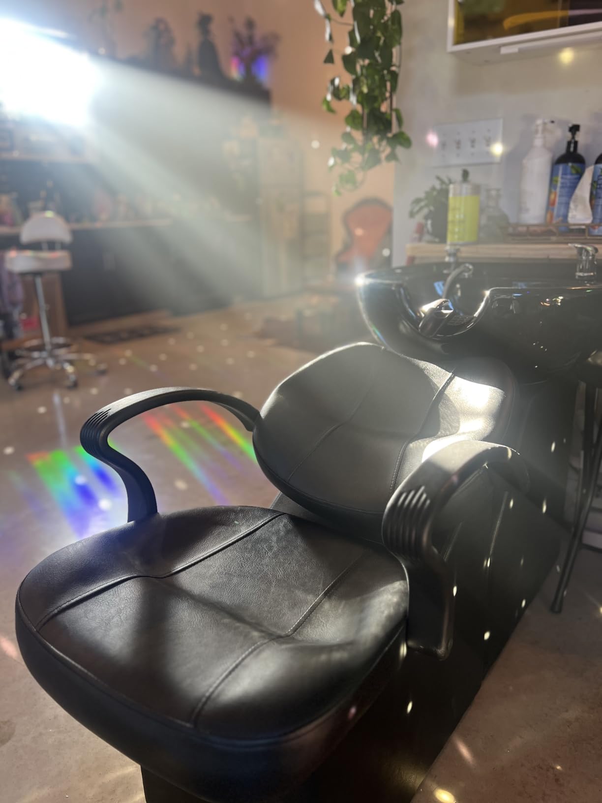 Artist hand Shampoo Bowl Backwash Barber Chair Adjustable Ceramic Bowl Sink W/Rubber Headrest for Salon Beauty Spa Equipment customer photo 2