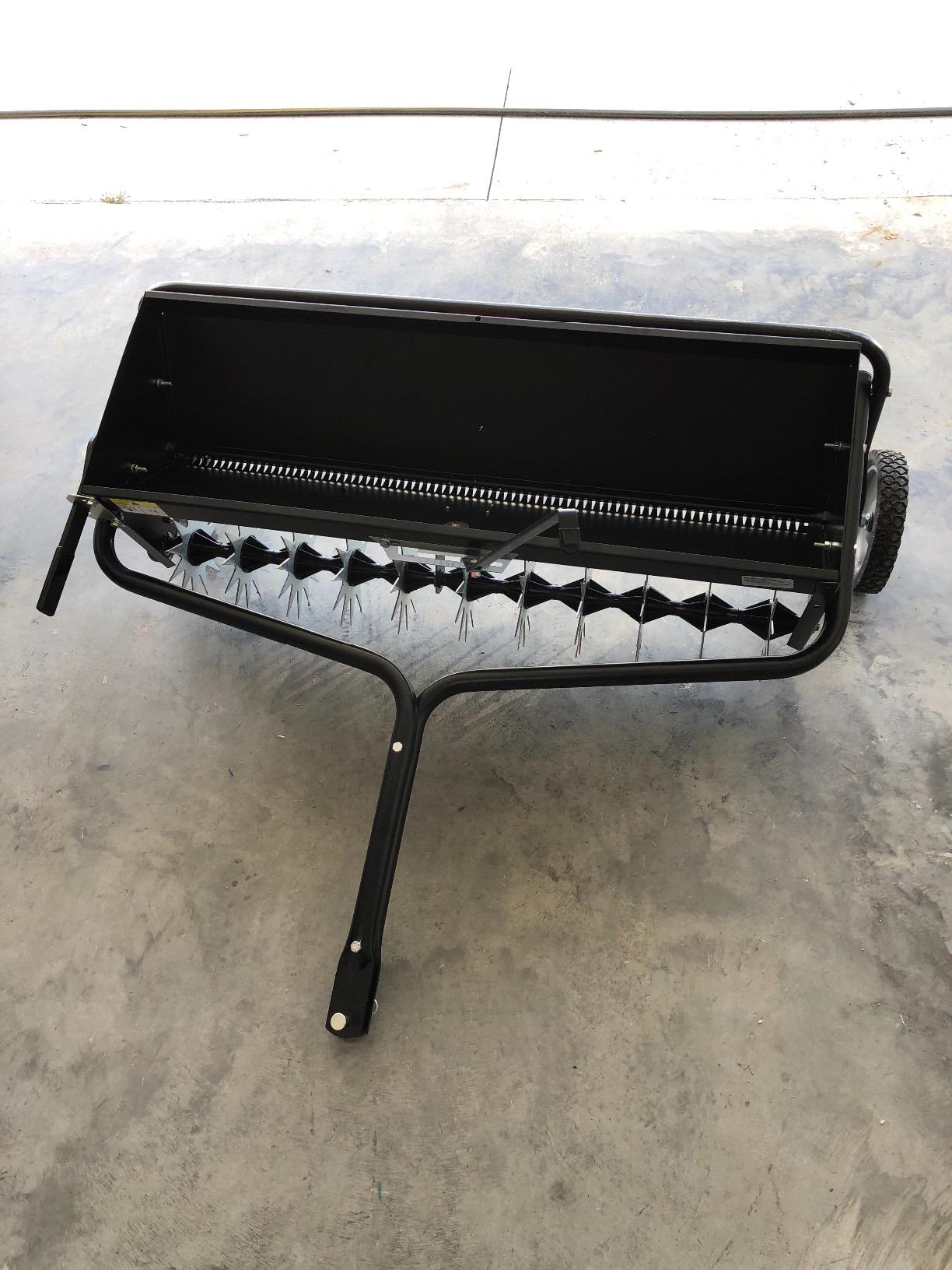 Brinly Tow Behind Combination Aerator Spreader with Weight Tray, 40-Inch, Flat Black customer photo 1