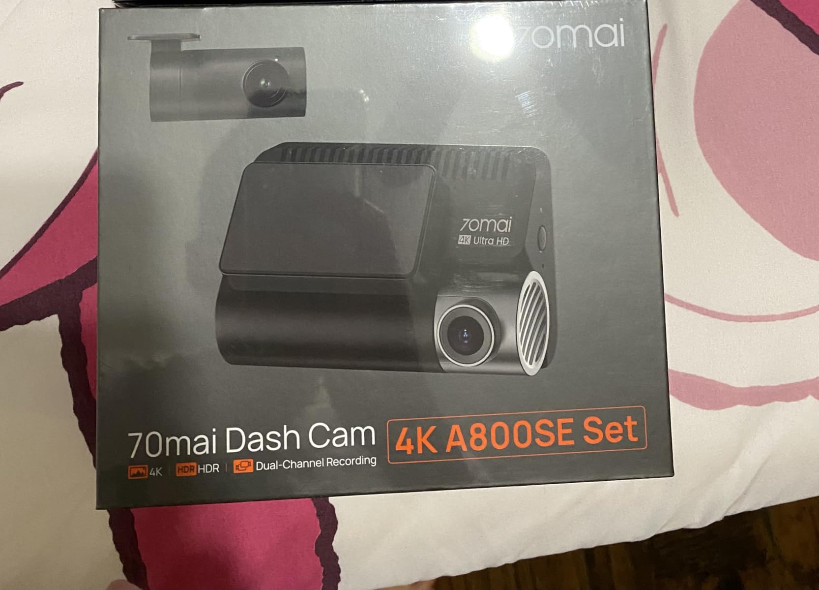 70mai 4K Dash Cam Front and Rear with STARVIS, Dashcam with 5GHz WiFi, GPS Car Camera, Super Night Vision, ADAS, 3'' IPS Screen, 24H Parking Mode, Time-Lapse, Loop Recording, Support 256GB Max (A800S) customer photo 2