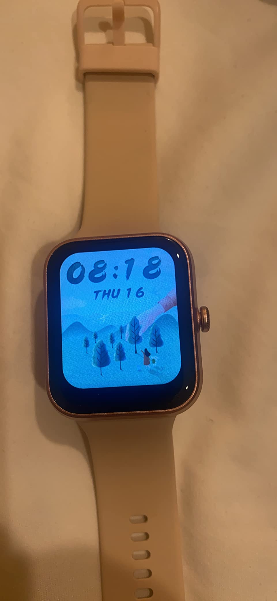 SKG Smart Watch for Women, Fitness Tracker with 5ATM Swimming Waterproof, Sleep Monitor, 1.7'' Touch Screen, V7 Pink customer photo 1