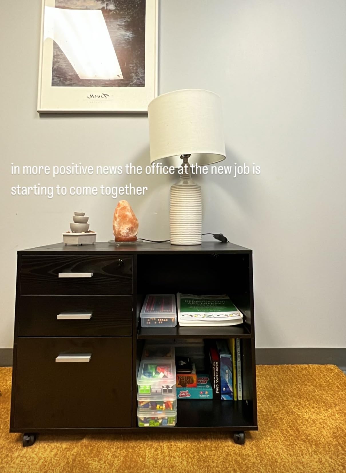 DEVAISE 3-Drawer Wood File Cabinet with Lock, Mobile Lateral Filing Cabinet, Printer Stand with Open Storage Shelves for Home Office, White customer photo 2