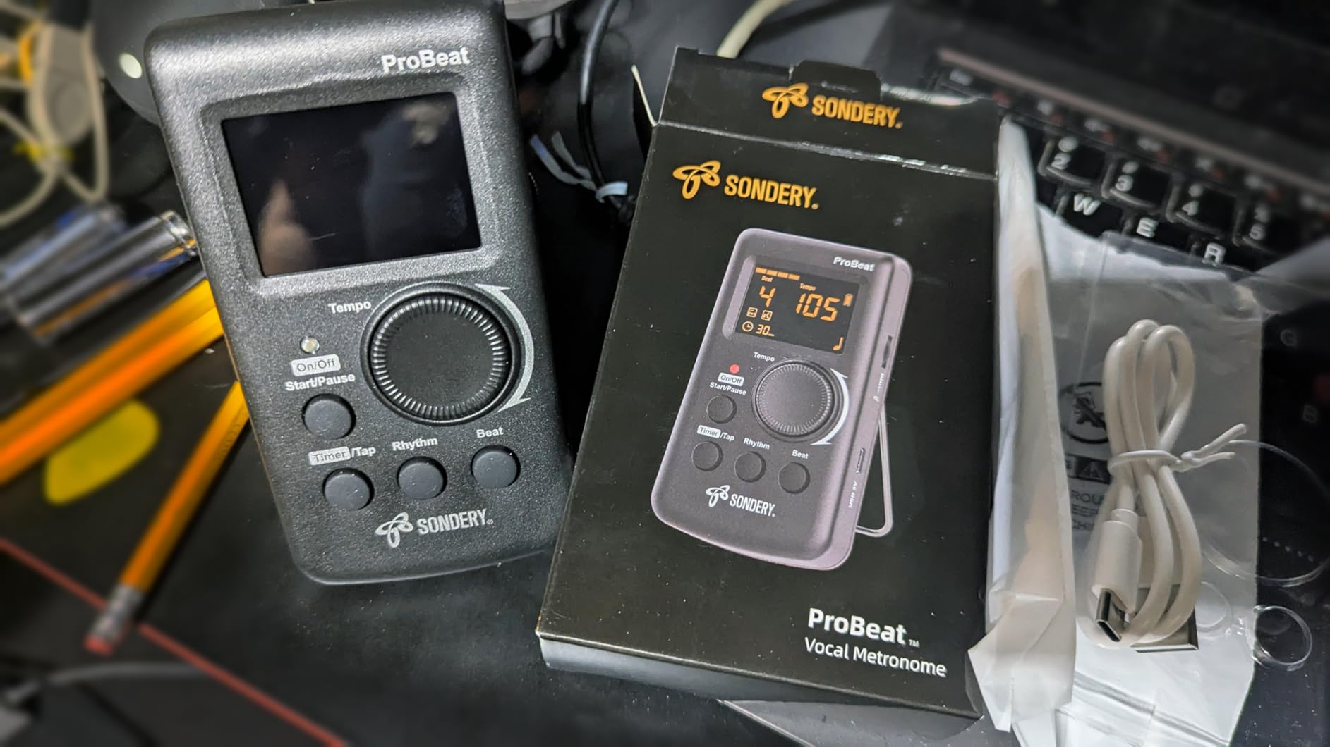 Sondery Digital Metronome Rechargeable English Vocal Counting with Timer Function for Piano Guitar Drum and All Instruments customer photo 2