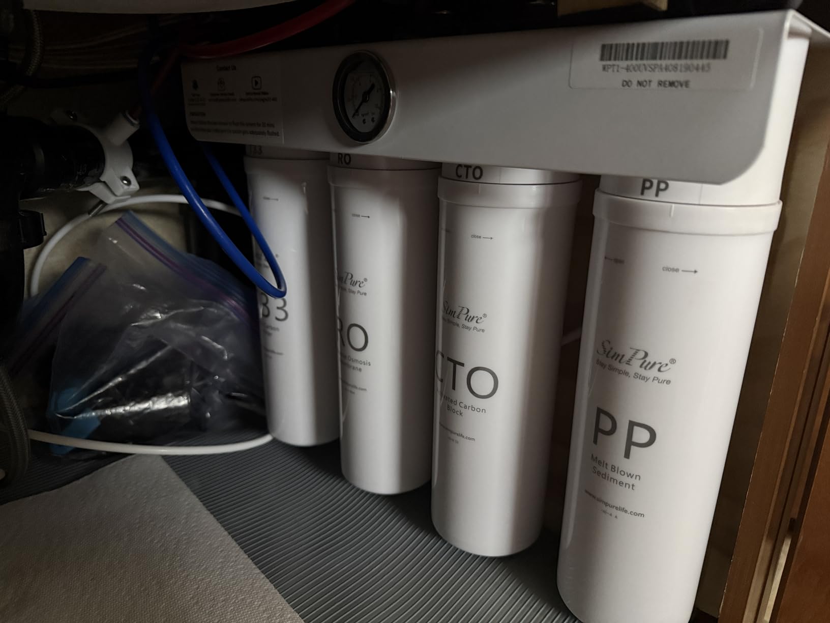 SimPure T1-400UV Tankless Reverse Osmosis System with UV, NSF/ANSI 58 Certified, Under Sink RO Water Filter System 400 GPD, 8 Stage Filtration customer photo 1