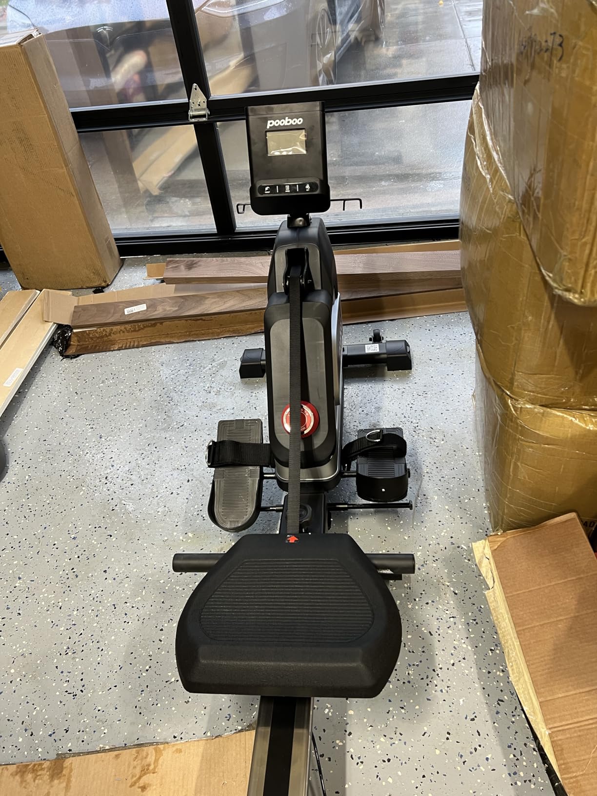 pooboo Magnetic Rowing Machine, Folding Rower with Combination Strength Exercise, Tablet Holder and Comfortable Seat Cushion customer photo 2