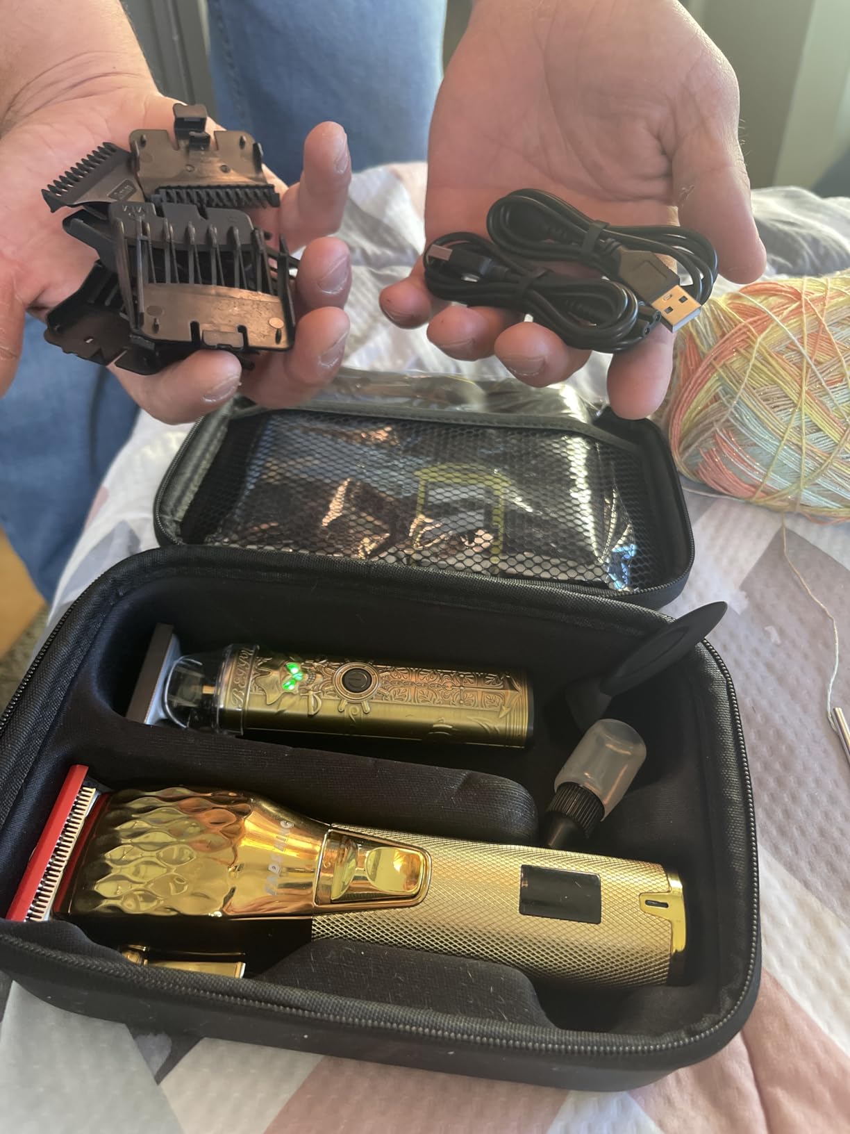 FADEKING Professional Hair Clippers for Men, Cordless Barber Clippers & Beard Trimmer Set - Precision Hair Trimmer for Home/Barber Use, Men Grooming Kit with Travel Case - Ideal Gifts for Men customer photo 2