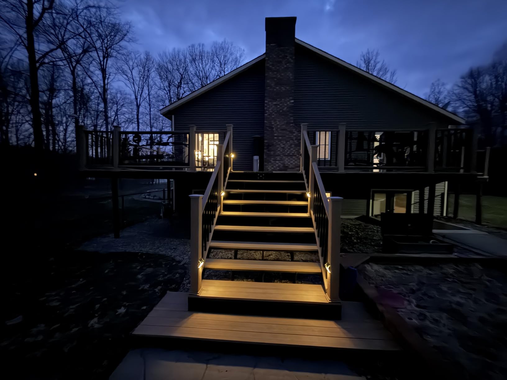 XLUX Solar Lights for Steps Decks Pathway Yard Stairs Fences, LED lamp, Rainproof, Black Metal Housing, 6 Pack customer photo 2