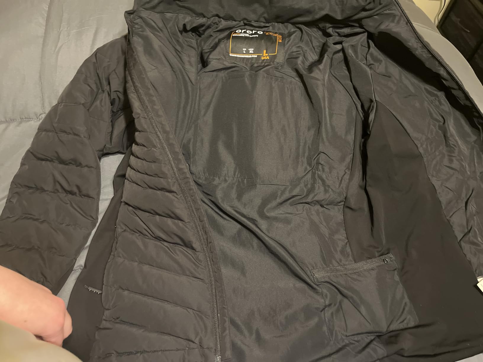 ORORO Women's Heated 800-Fill Down Jacket with USB-C Rechargeable Battery, Lightweight Heated Down Coat customer photo 2