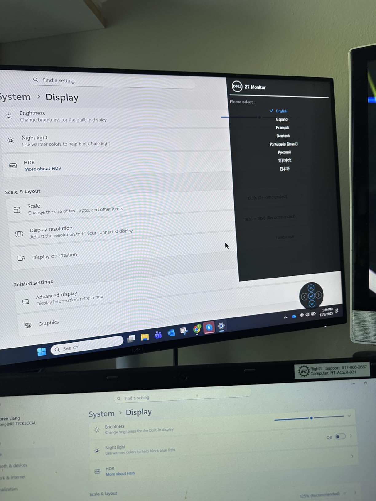 Dell S2725HS 27 Inch Monitor, FHD (1920x1080) Display, 100Hz Refresh Rate, TÜV Rheinland Eye Comfort 4 Star, Integrated 2x5W Speaker, Height/Tilt/Swivel/Pivot customer photo 2