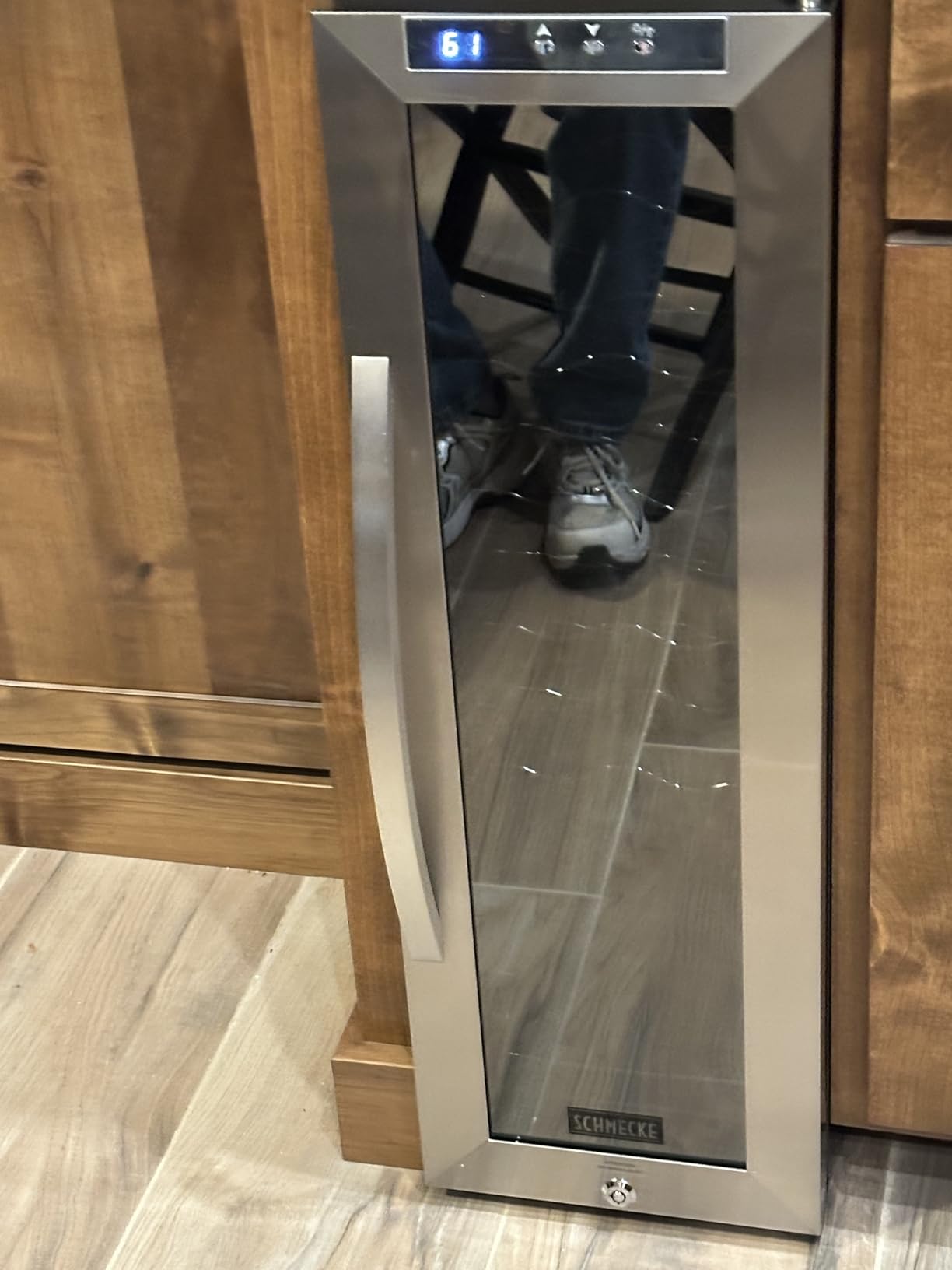 SCHMÉCKÉ 24 Bottle Compressor Wine Cooler Refrigerator w/Lock - Large Freestanding Wine Cellar For Red, White, Champagne or Sparkling Wine - 41f-64f Digital Temperature Control Fridge Stainless Steel customer photo 1