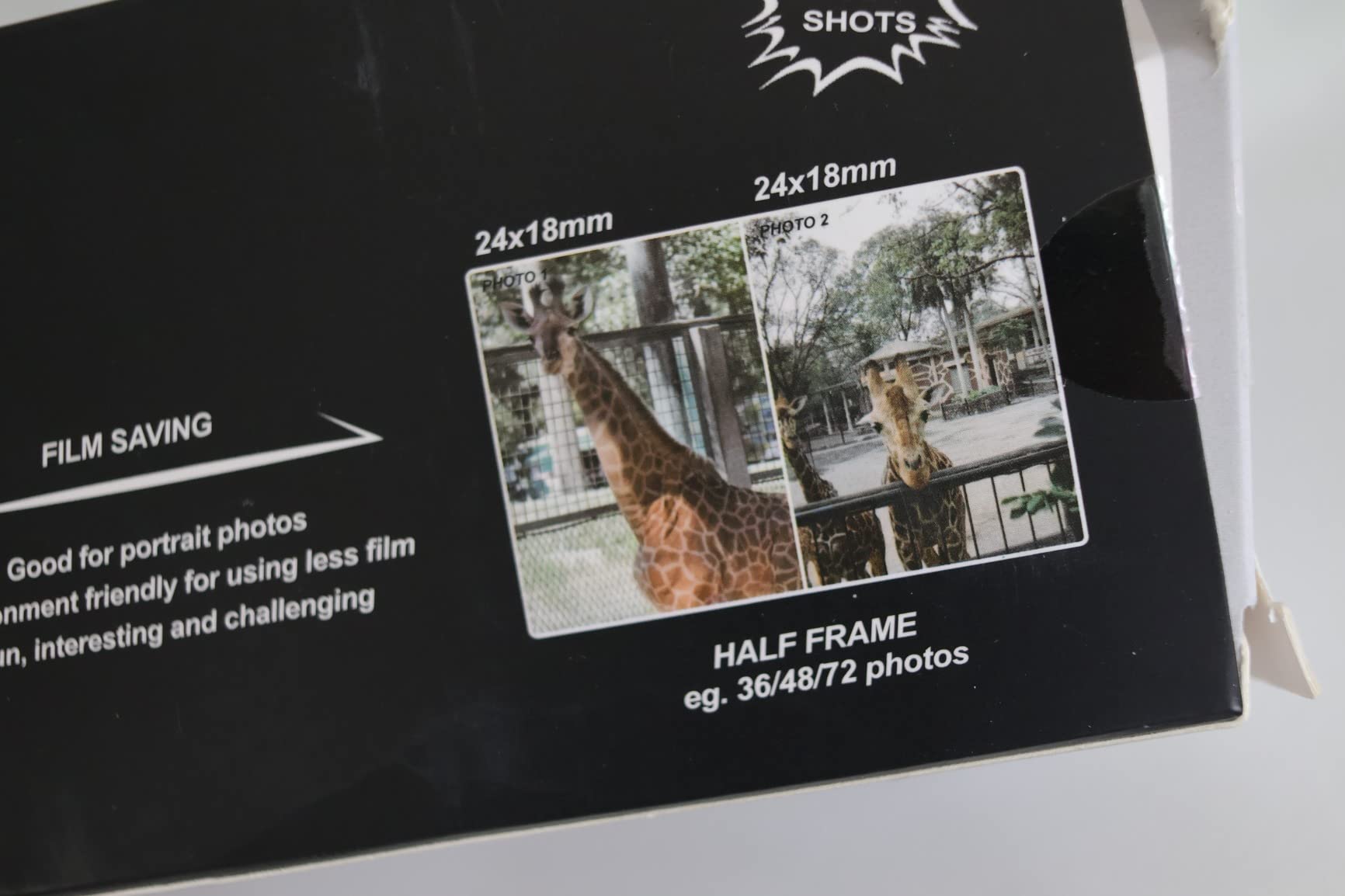 1 Shot Point and Shoot 35mm Film Camera, Reusable Retro Half Frame Camera, Built in Flash, Included One Roll ASA/ISO 400 Black & White Film 18 Exp., (36 Shots) Battery Not Included (Brown Color) customer photo 2