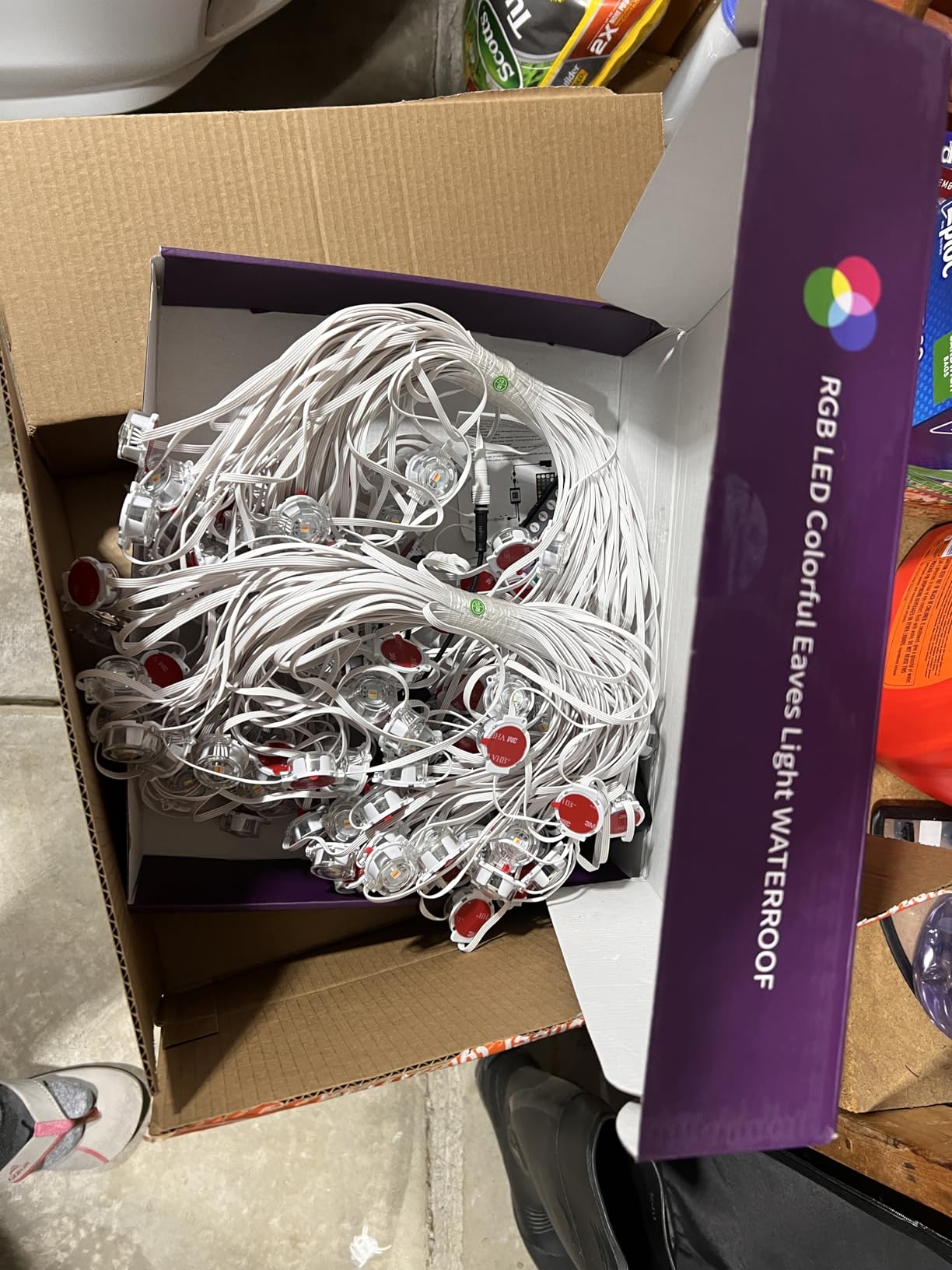 FBZ 100Ft Outdoor Waterproof LED Strip Lights, Music Sync RGB IP65 Led Lights with App Control and Remote, Color Changing Waterproof Led Rope Lights for Outdoor, Balcony, Roof, Garden, Stairs Party customer photo 1