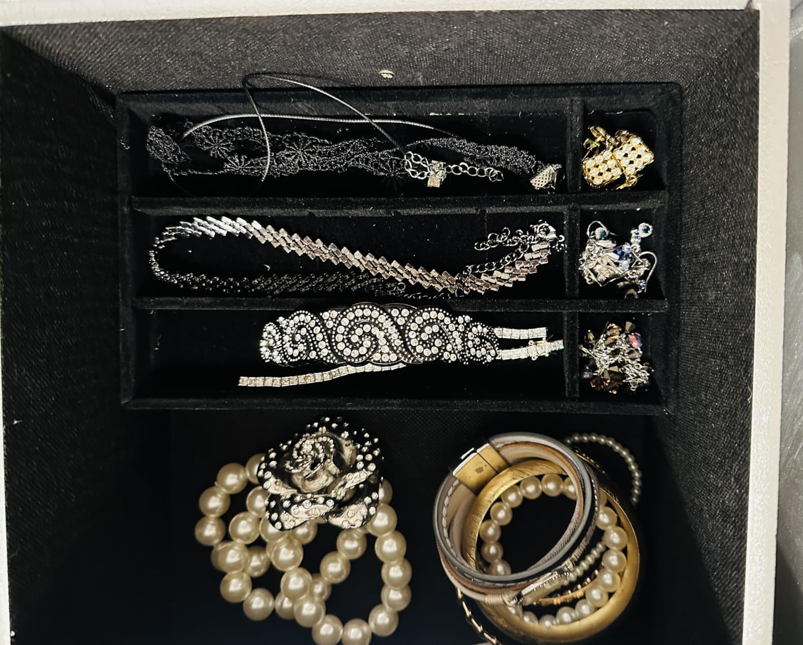 ProCase Stackable Jewelry Organizer Trays for Drawers, Jewelry Drawer Inserts Container Display Case Storage for Earring Necklace Rings Bracelet with Removable Dividers - 4 Layers customer photo 2