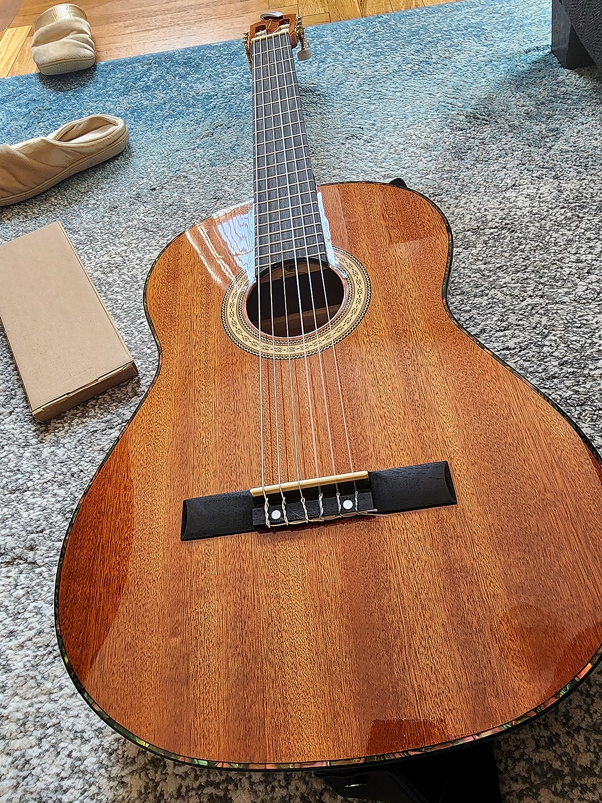 Classical Guitar 4/4, 39 Inch Full Size Nylon String Guitar for Beginner Adults, Sapele Brown by Vangoa customer photo 1