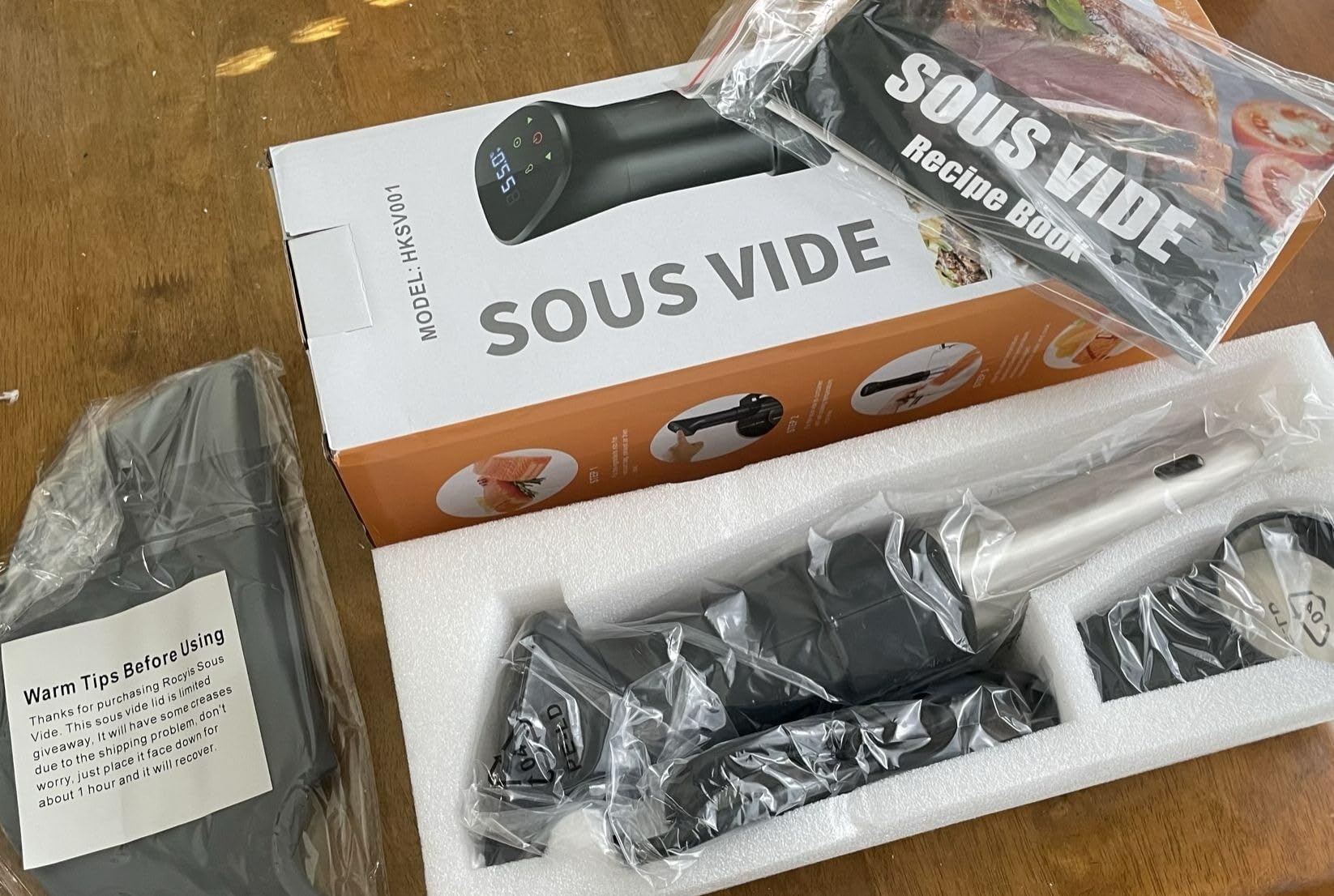 Sous Vide Machine-Suvee Cooker-Rocyis Sous Vide Kit with Lid, Recipes-1000W Fast Heating Immersion Circulator/Accurate Temperature and Timer/Digital Touch Screen, Stainless Steel customer photo 2