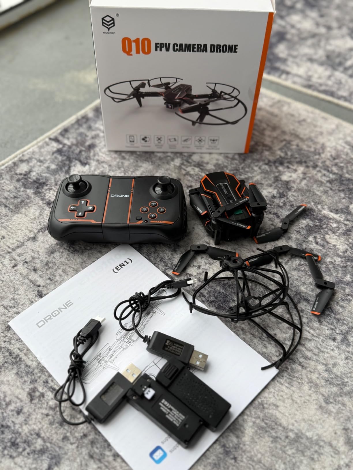 AVIALOGIC Mini Drone with Camera for Kids, Remote Control Helicopter Toys Gifts for Boys Girls, FPV RC Quadcopter with 1080P Live Video Camera, Gravity Control, 3 Batteries, Carrying Bag customer photo 2
