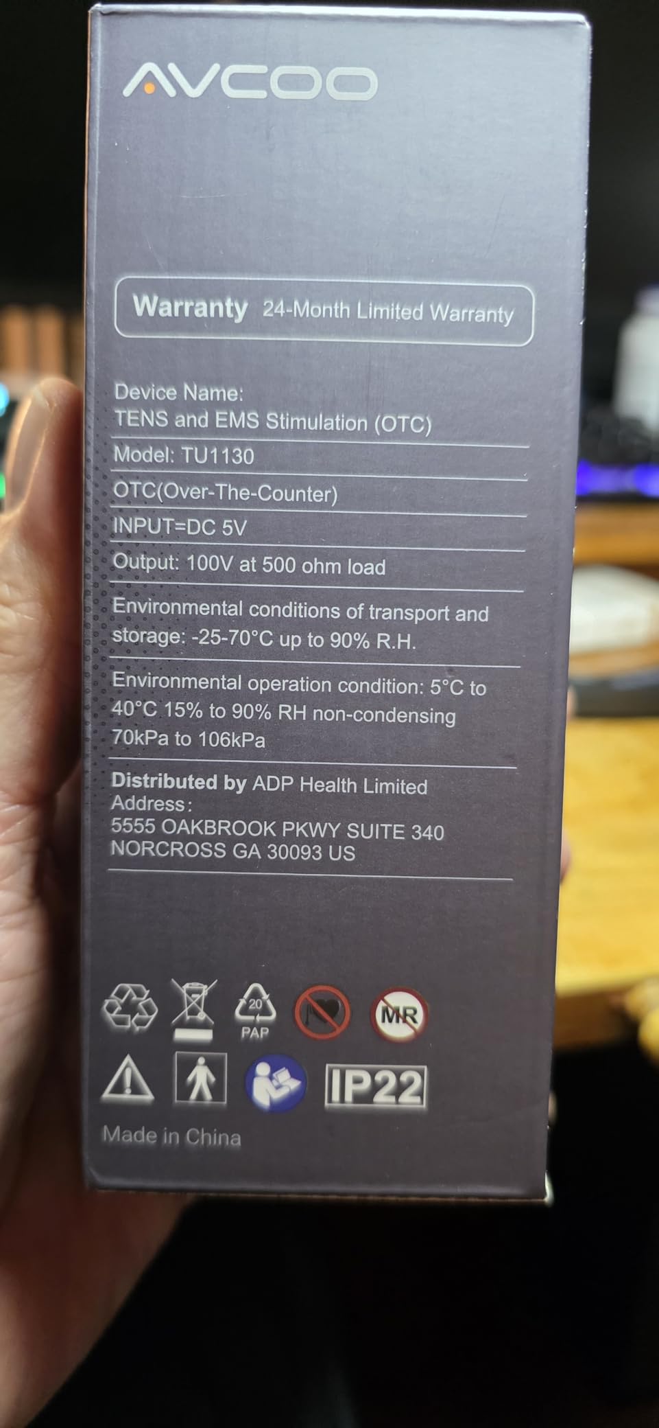 AVCOO 30 Modes TENS EMS Unit Compact Muscle Stimulator for Pain Relief of Back, Shoulder, Neck, Rechargeable & Portable Dual Channel EMS Muscle Stimulator with 30 Intensity Levels, 12 Electrode Pads customer photo 2