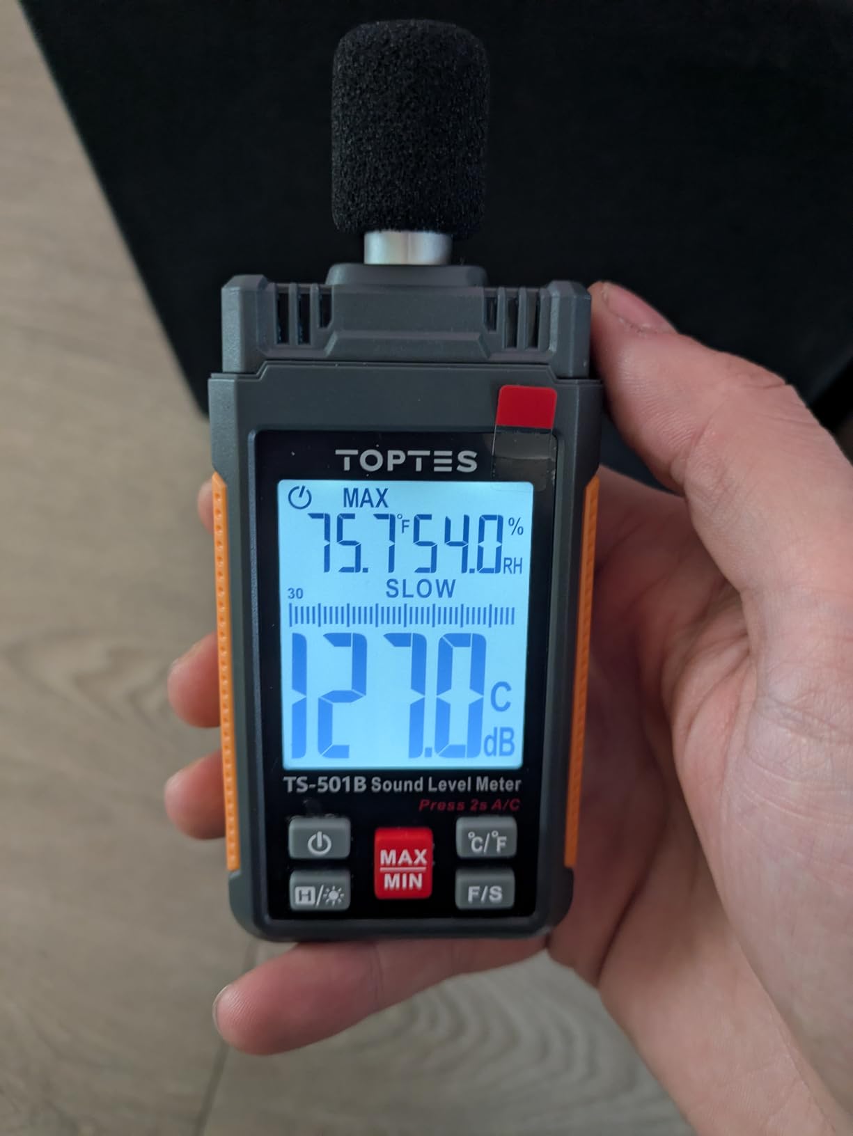 Decibel Meter, TopTes TS-501B Sound Level Meter with 2.25