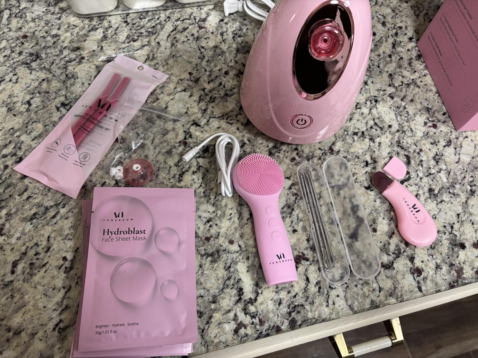 Facial Steamer Spa Kit with Complimentary 17 Skin Care Tools | Face Steamer for Facial Deep Cleaning with Towel Warmer & Humidifier Mode| Self Care Gifts for Women, Spa Gifts, Birthday Gifts for Women customer photo 2