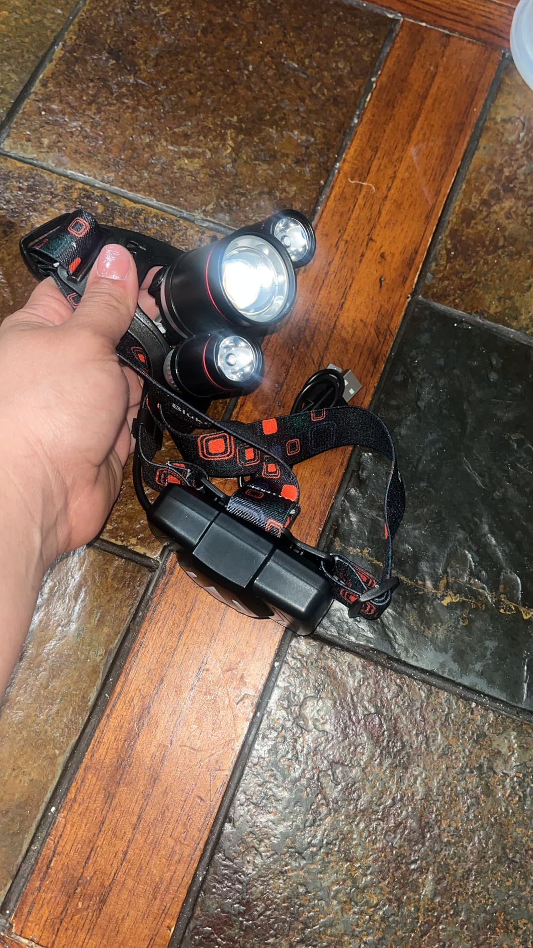 Blukar LED Headlamp, Super Bright Rechargeable Headlight Flashlight - 3 Lights 5 Modes,Zoomable,Spotlight&Floodlight Combination, IPX6 Waterproof, 20+Hrs Runtime for Running,Hiking,Camping etc. customer photo 2