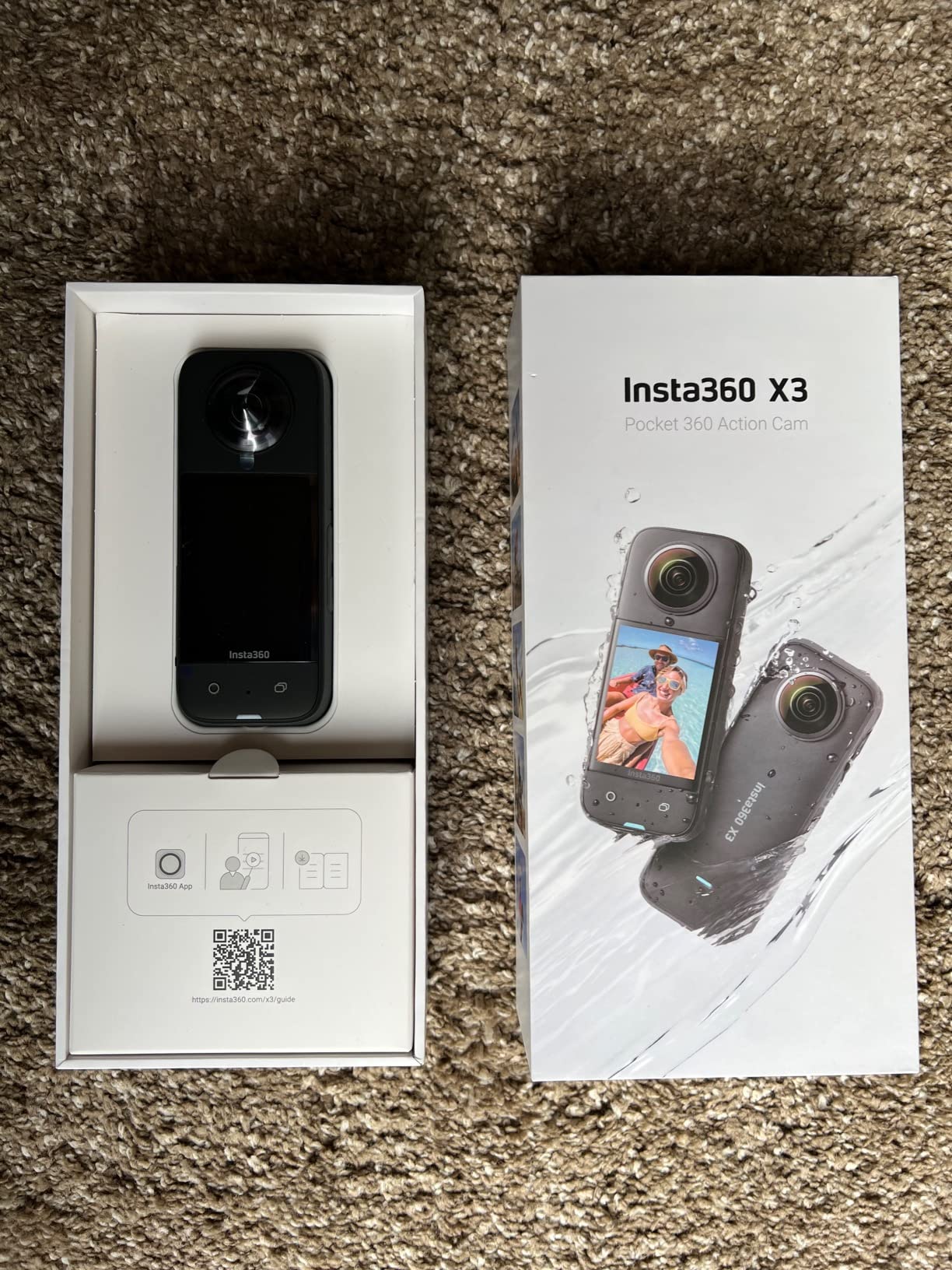 Insta360 X3 - Waterproof 360 Action Camera with 1/2