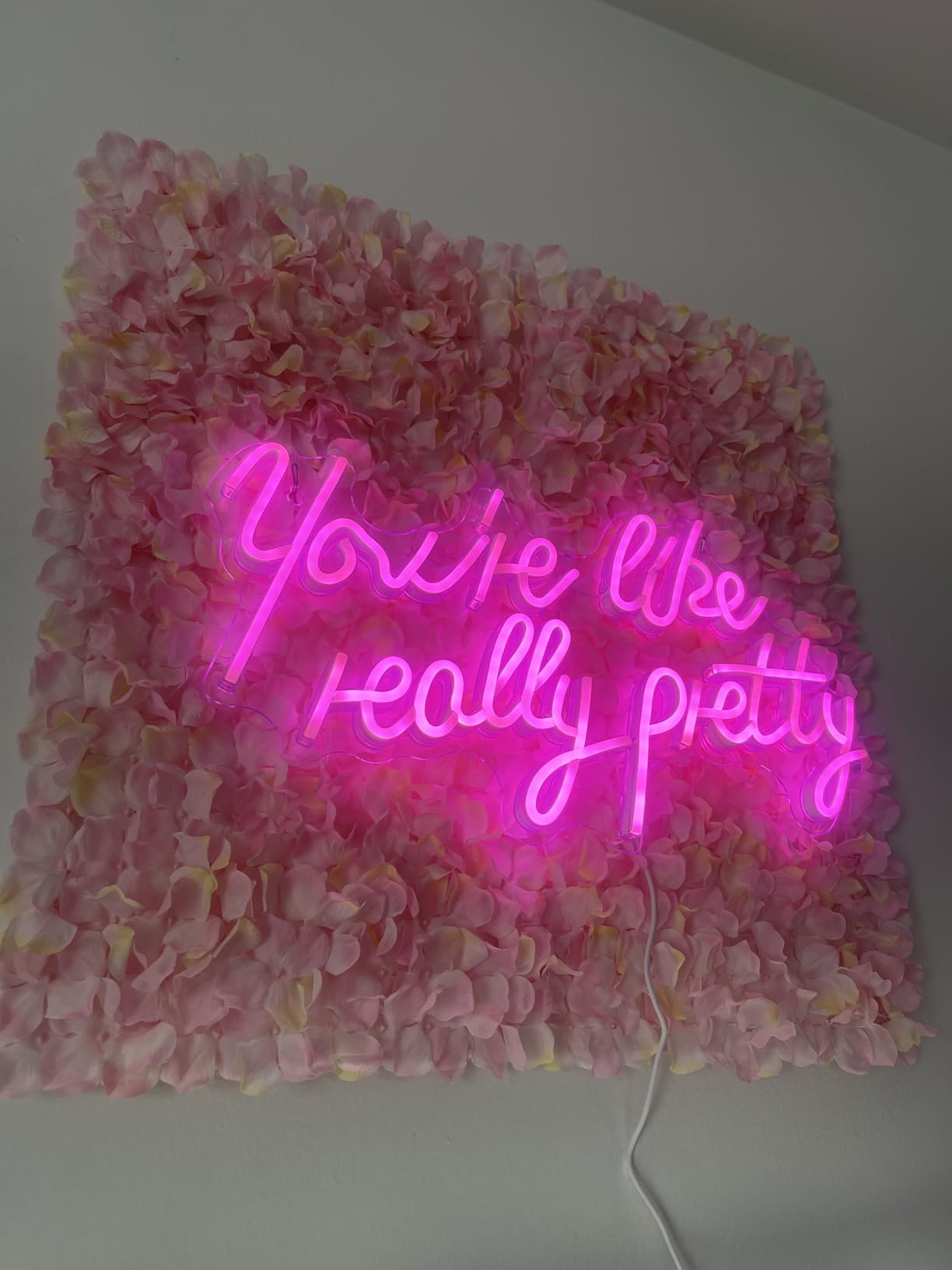 Lucunstar You're Like Really Pretty Neon Sign LED Sign Pink LED Neon Light for Wall Decor for Bedroom Home Decor customer photo 1