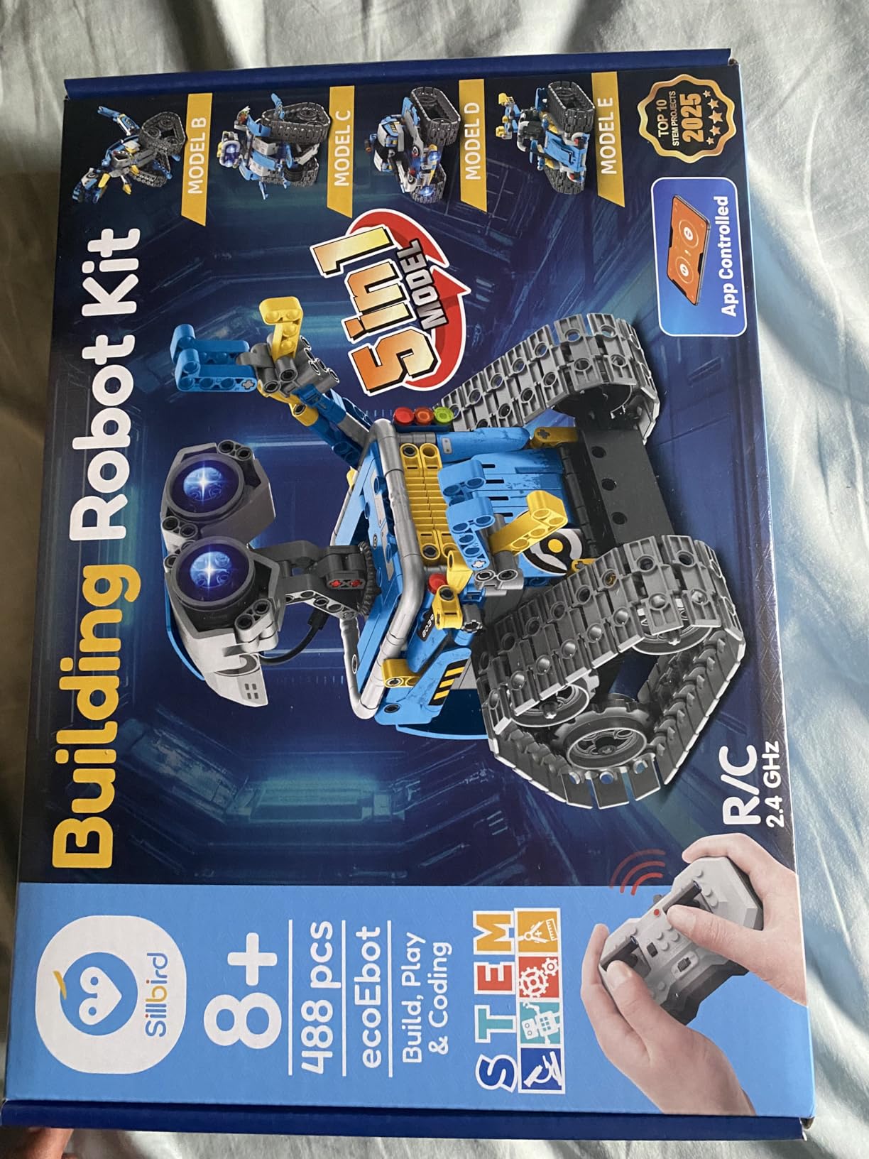 Sillbird Robot Building Kit with Remote Control STEM Gifts for Boys Age 8-13, Technic Coding Robotic Toys for Kids Birthday, Buildable 5in1 Models with 488 Pieces customer photo 2