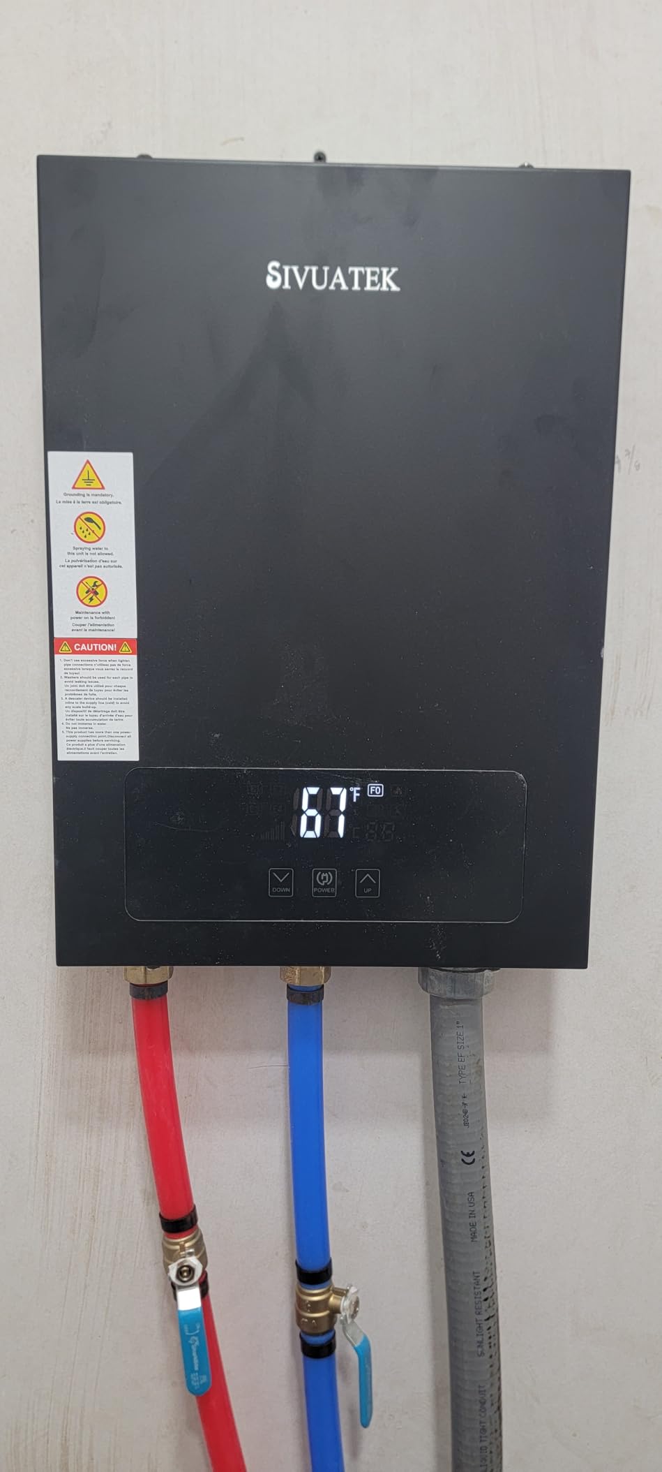 Electric Tankless Water Heater SIVUATEK 18kW, 240V - On-Demand Hot Water for Whole House - ETL Certified, Self Modulating customer photo 1