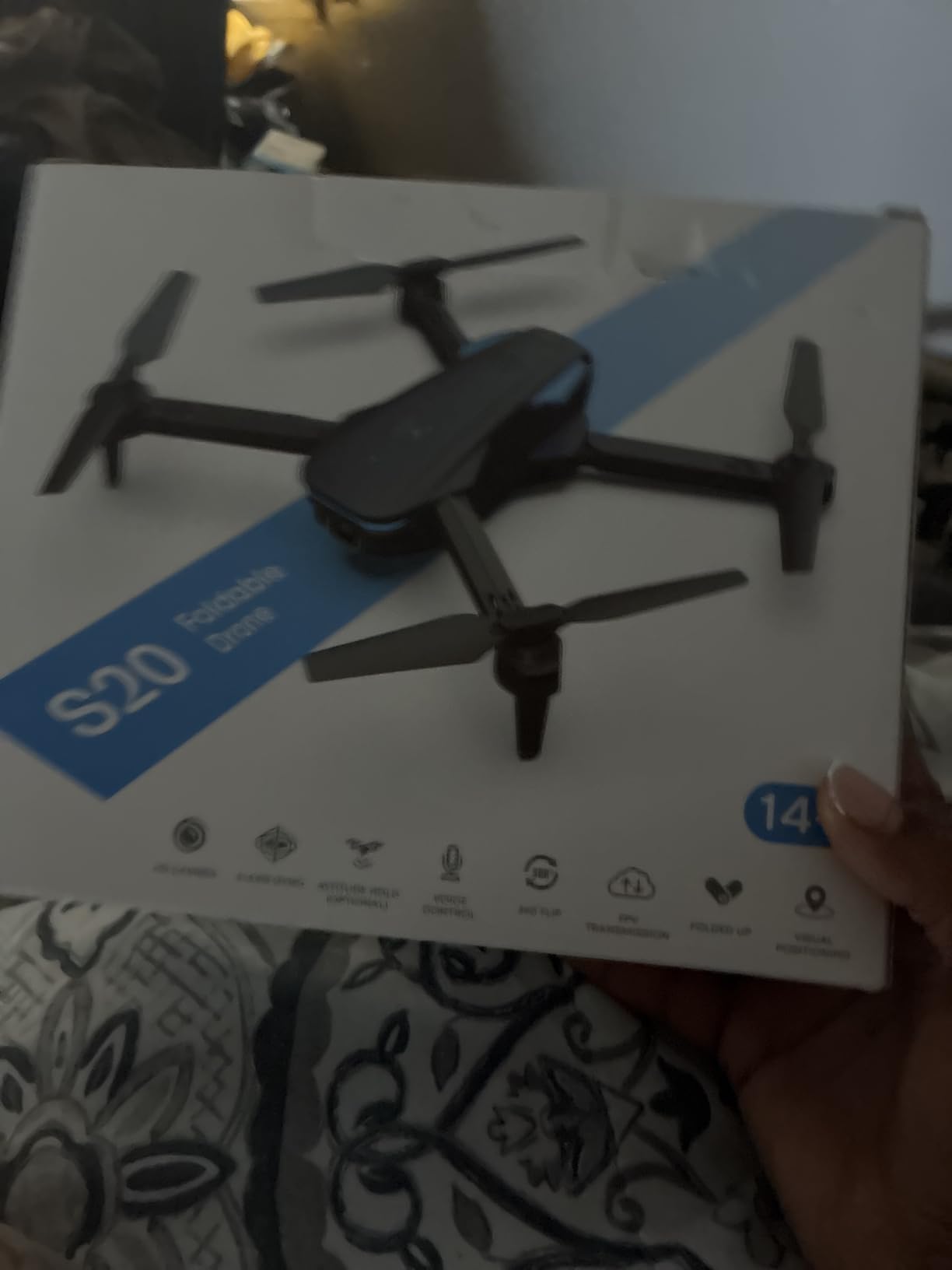 Drone with 1080P Camera for Beginners and Adults, Foldable Remote Control Quadcopter with Voice Control, Gestures Selfie, Altitude Hold, One Key Start, 3D Flips, 2 Batteries, Toy for Beginners customer photo 2