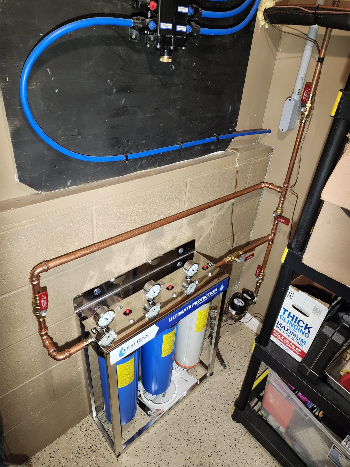 Express Water 3-Stage Whole House Water Filter System, Reduces Heavy Metals, Scale, Chloramine, Chlorine, PFAs, Lead & Arsenic, Free-standing Stainless Steel Frame & 3 Pressure Gauges customer photo 2