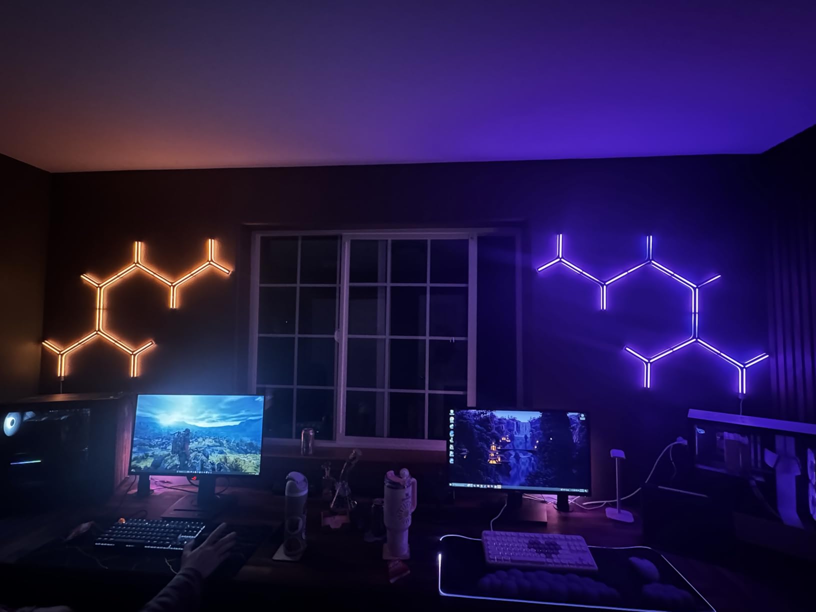 Govee Glide Y RGBIC LED Wall Lights, Smart Wi-Fi Gaming Lights with Music Sync, DIY and Timer Feature, LED Lights for Gaming Room, Wall Light 7 Pack customer photo 1