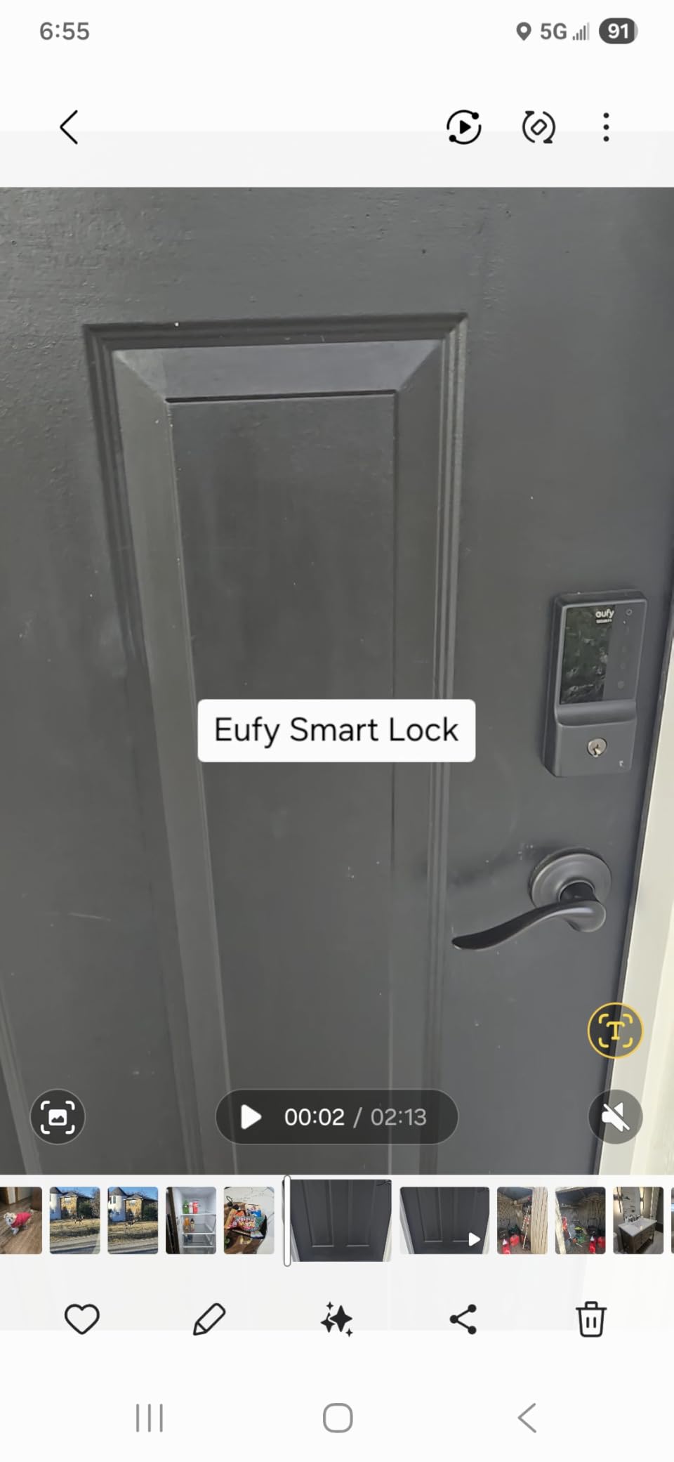 eufy Security Smart Lock C210, Keyless Entry Door Lock, Built-in WiFi Deadbolt, Smart Door Lock, No Bridge Required, Easy Installation, Touchscreen Keypad, App Remote Control, 4 AA Batteries Included customer photo 1