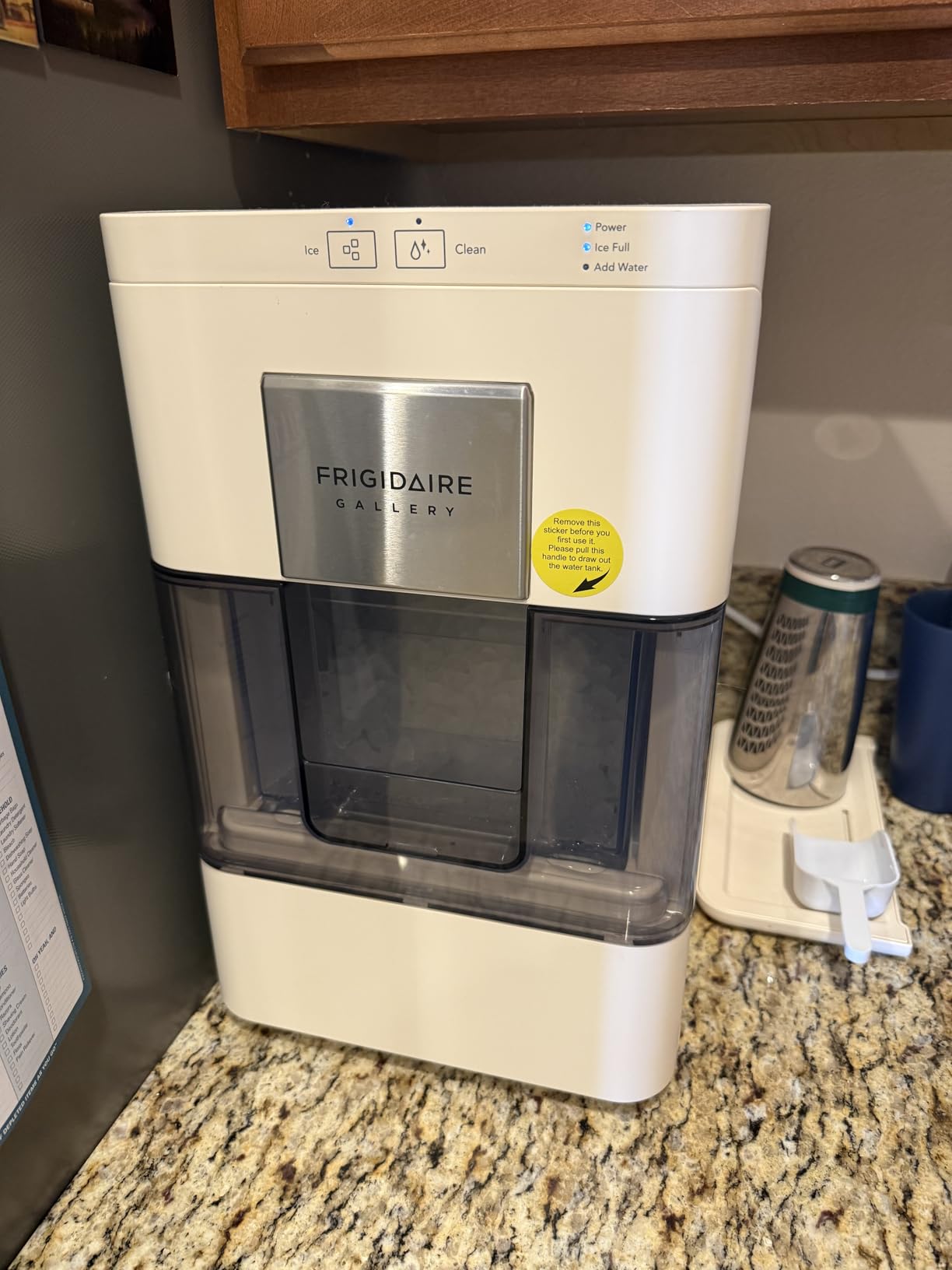 Frigidaire Nugget Ice Maker, Countertop Ice Machine with Transparent Window, Sonic Ice Maker with 44 lbs. Capacity, Auto Self Cleaning Ice Maker Machine, 2.0 Gen, Cream - 16.75D x 11.75W x 20.25H customer photo 1