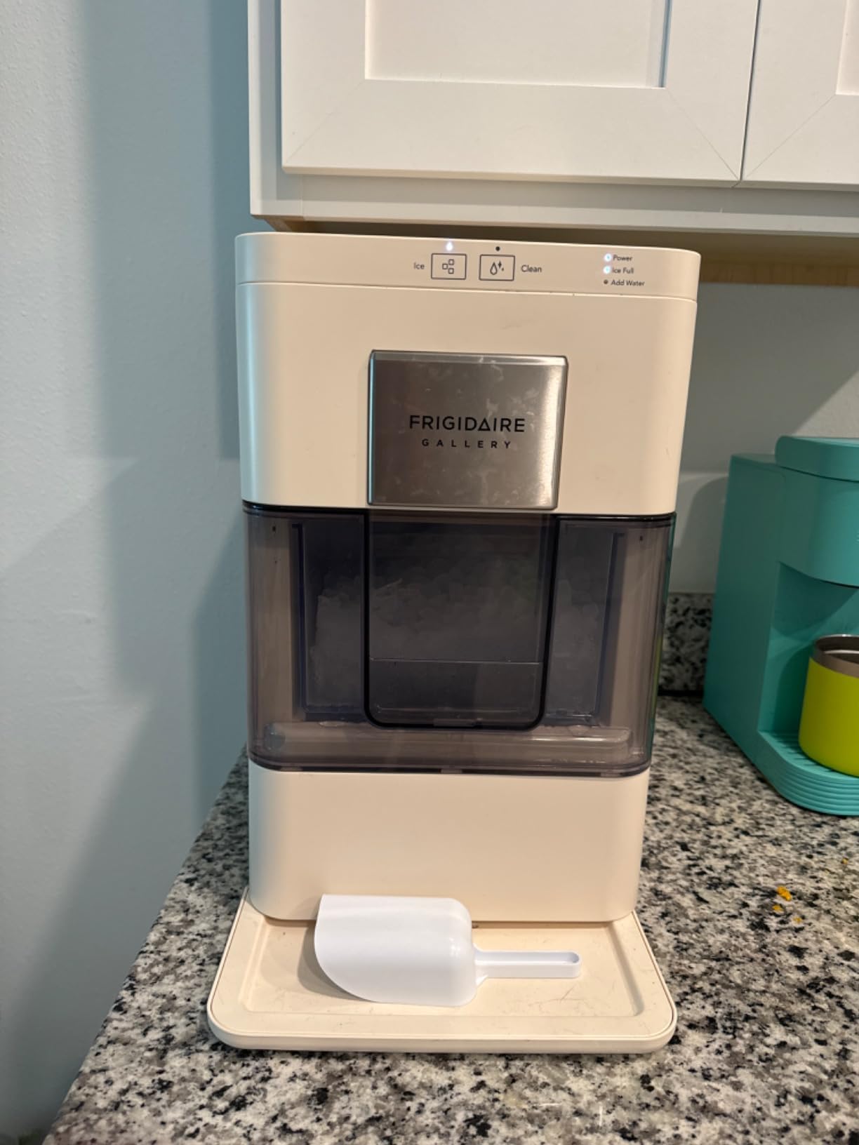 Frigidaire Nugget Ice Maker, Countertop Ice Machine with Transparent Window, Sonic Ice Maker with 44 lbs. Capacity, Auto Self Cleaning Ice Maker Machine, 2.0 Gen, Cream - 16.75D x 11.75W x 20.25H customer photo 2