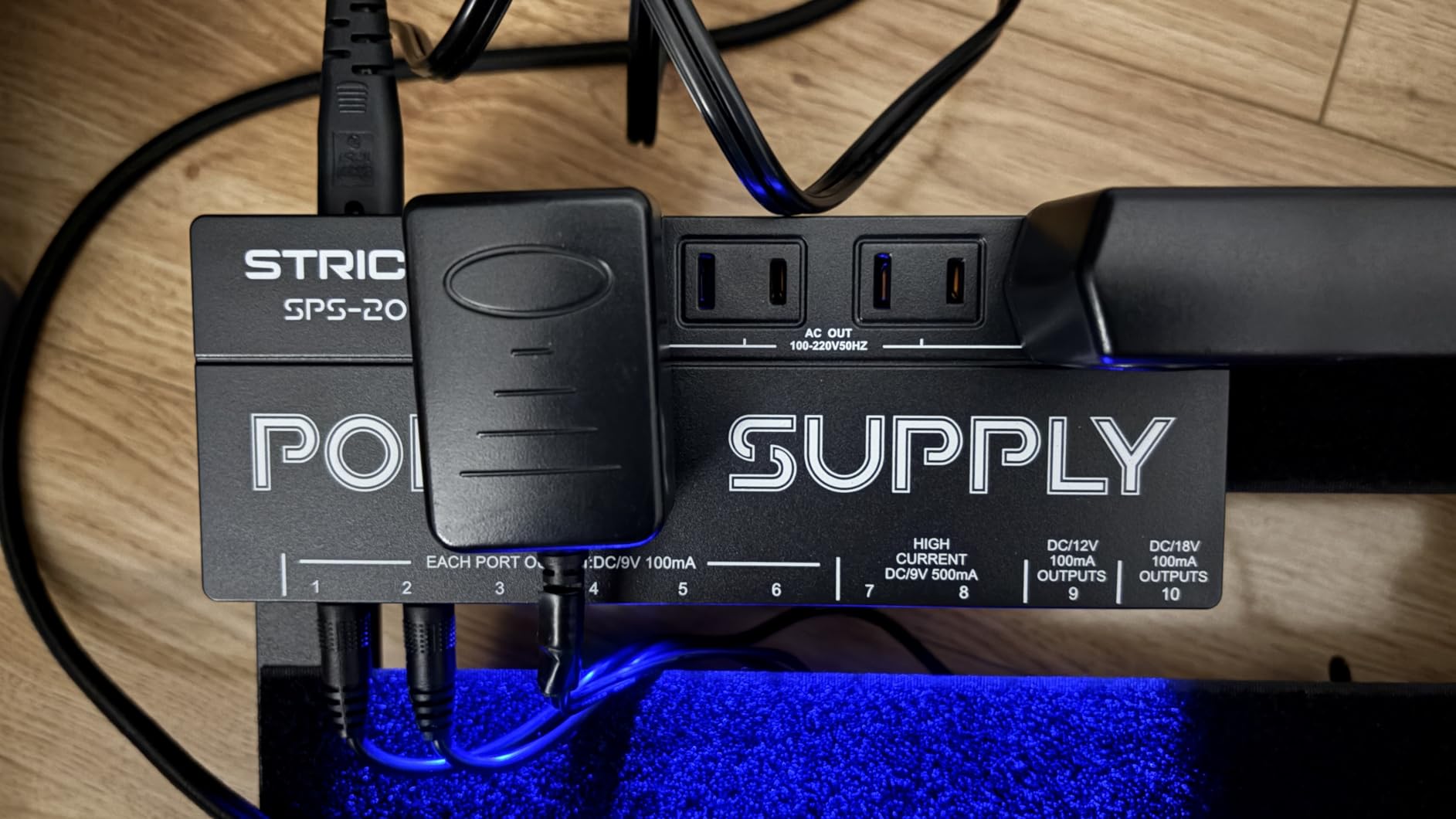 STRICH SPS-20 Guitar Power Supply 10 Independent DC Output for 9V/12V/18V (100mA/500mA) Effect Pedal customer photo 2