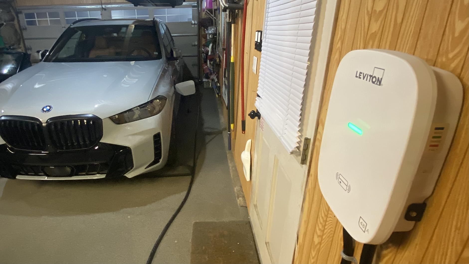 Leviton Level 2 Smart EV Charger with Wi-Fi, 48 Amp, 208/240 VAC, 11.6 kW Output, 18' Cable, Indoor/Outdoor Hardwired EV Charging Station, My Leviton Compatibility, EV48W EVSE customer photo 1