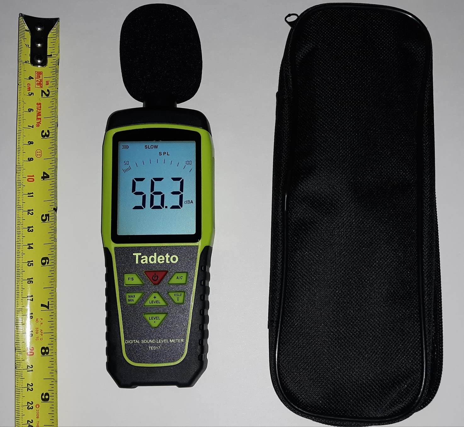 Decibel Meter, Tadeto Digital Sound Level Meter Portable SPL Meter 30dB to 130dB(5 Measurement Range) Backlight LCD Display, MAX/MIN Noise Measurement, Audible and Visual Alarms, Data Hold, A/C Mode customer photo 2