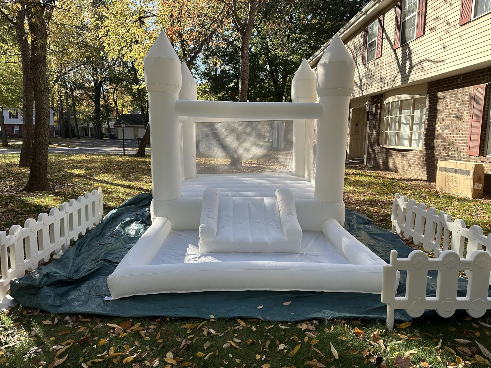 White Bounce House for Adults Kids, 13.5FT PVC Commercial Grade Bounce House for Kids 5-12 with 750W Powerul Blower customer photo 1